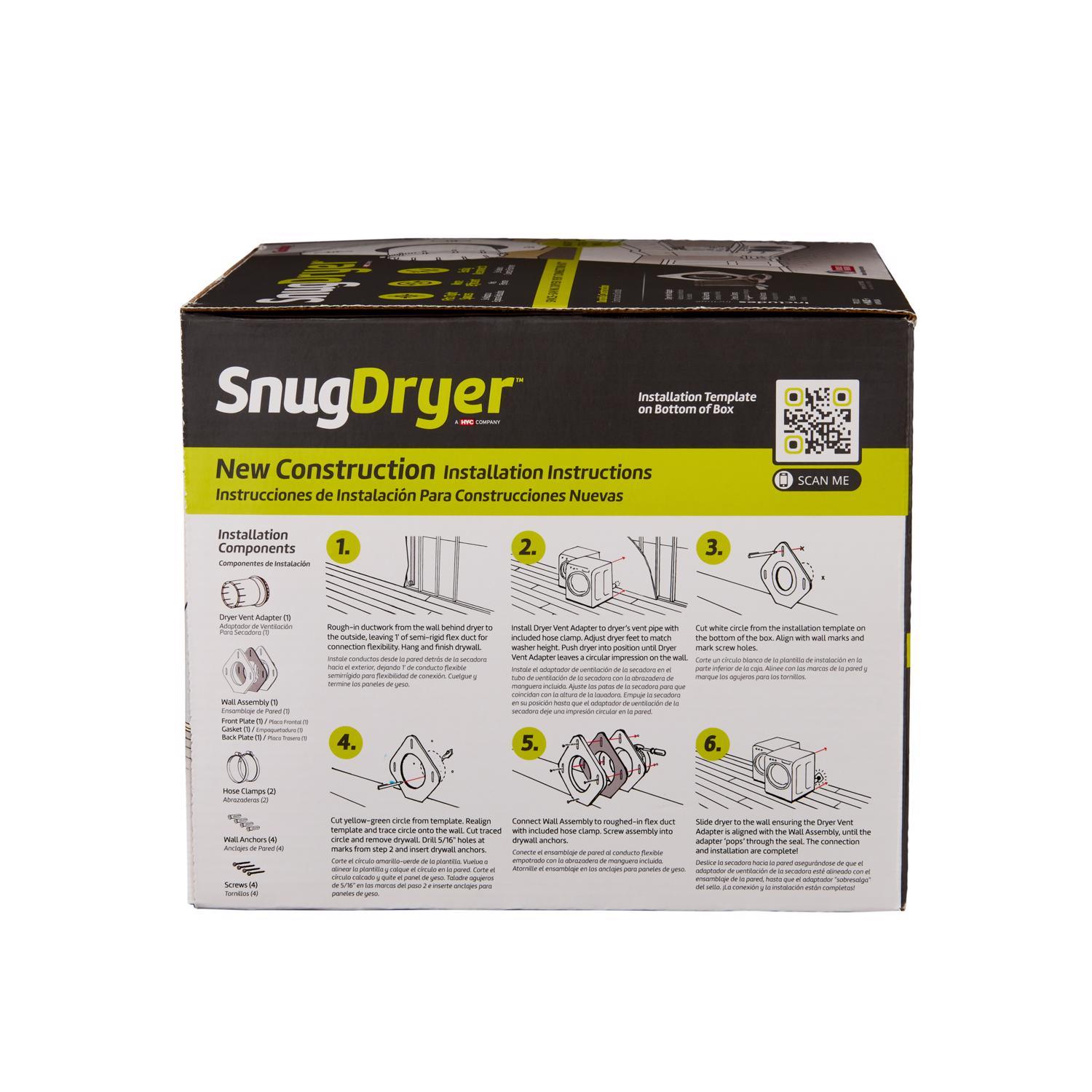 Gardus SnugDryer White Plastic Dryer Vent Kit