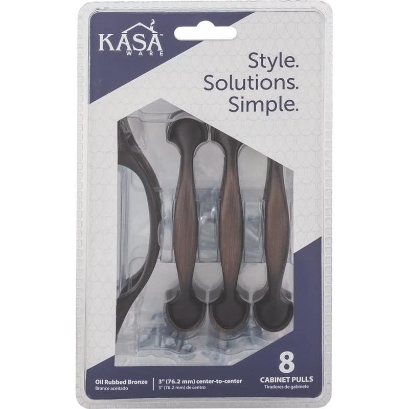 KasaWare Half Foot Spoon Pull, Oil Rubbed Bronze - 8 Pack