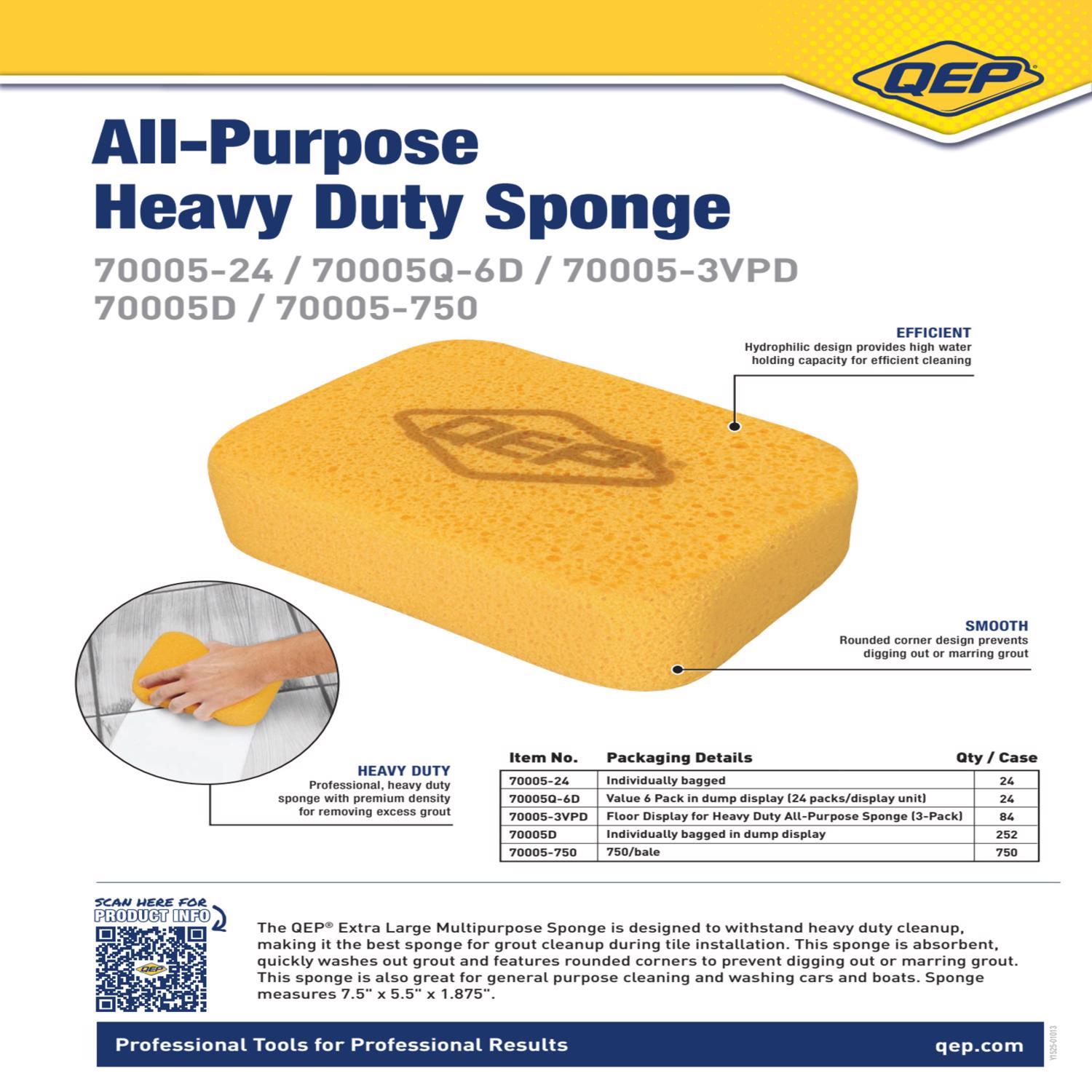 QEP Heavy Duty Sponge For All Purpose 7-1/2 in. L 6 pk