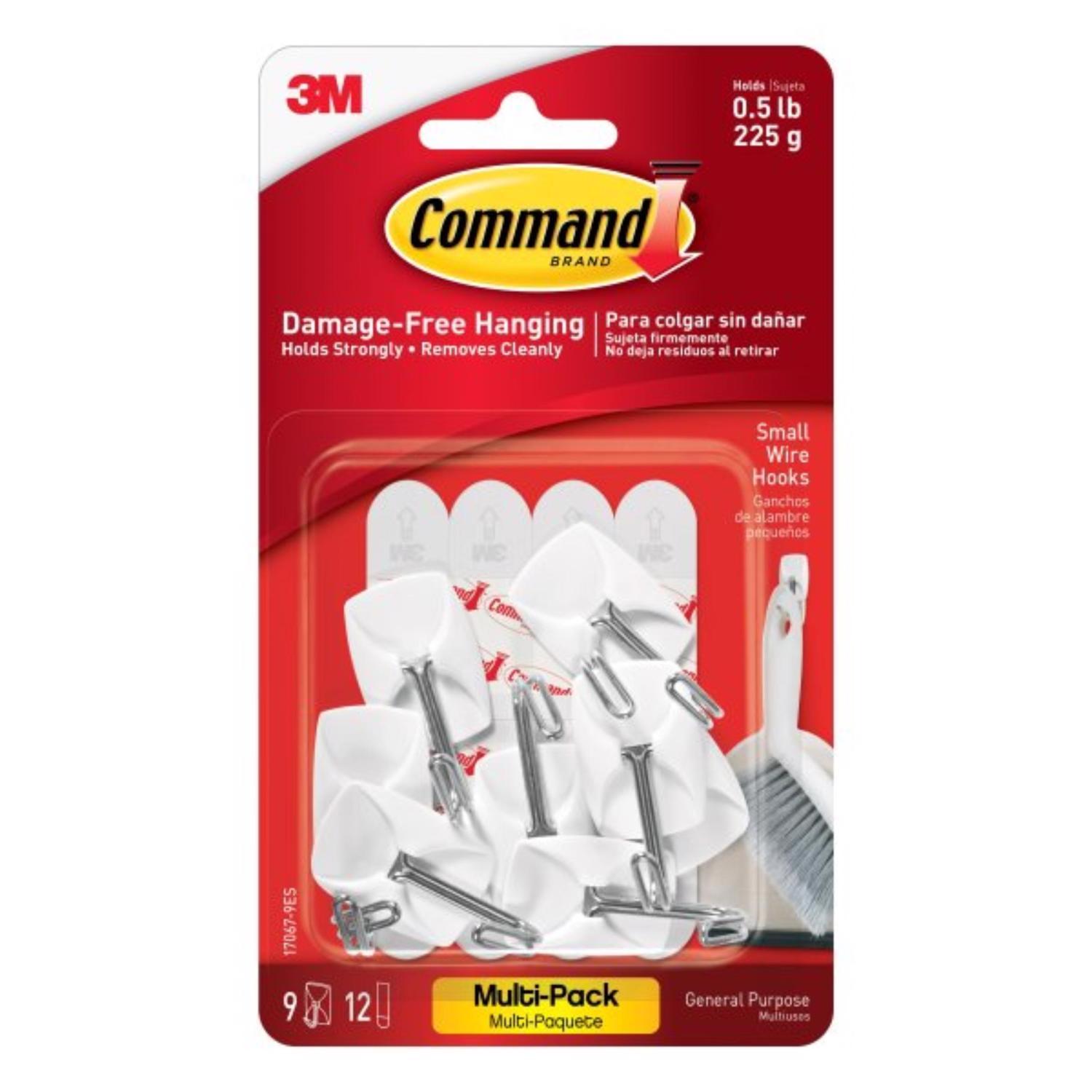 3M Command Small Plastic Wire Hooks 1.625 in. L 1 pk