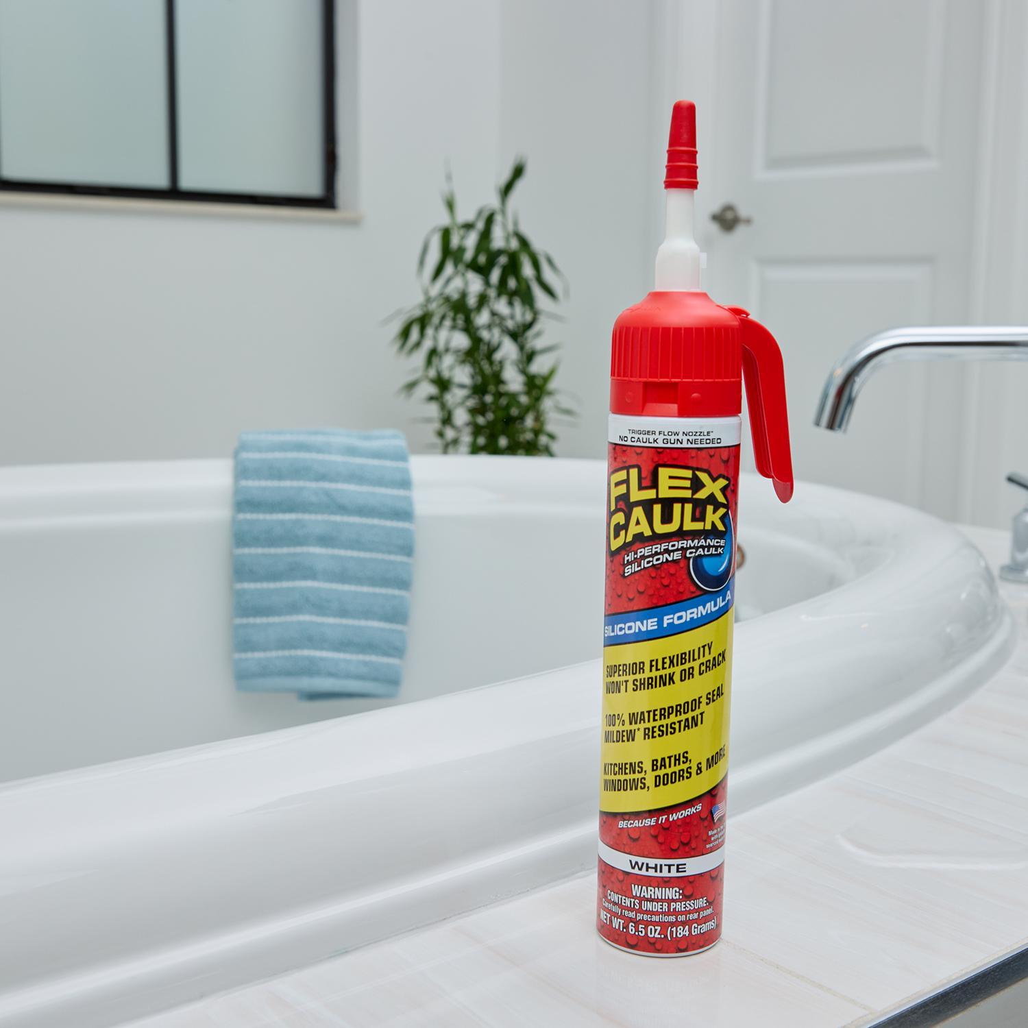 Flex Seal Family of Products Flex Caulk White Silicone All Purpose Caulk Sealant 6.5 oz.