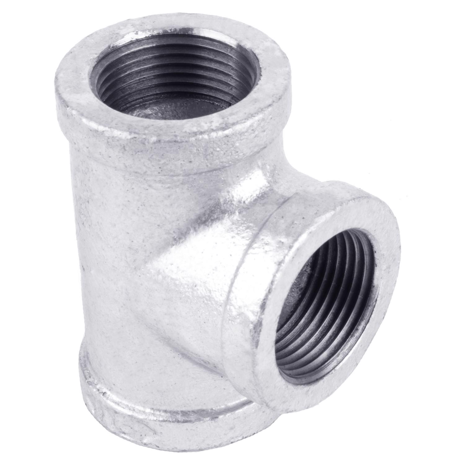 STZ Industries 1/4 in. FIP each X 1/4 in. D FIP 1/4 in. D FIP Galvanized Malleable Iron Tee