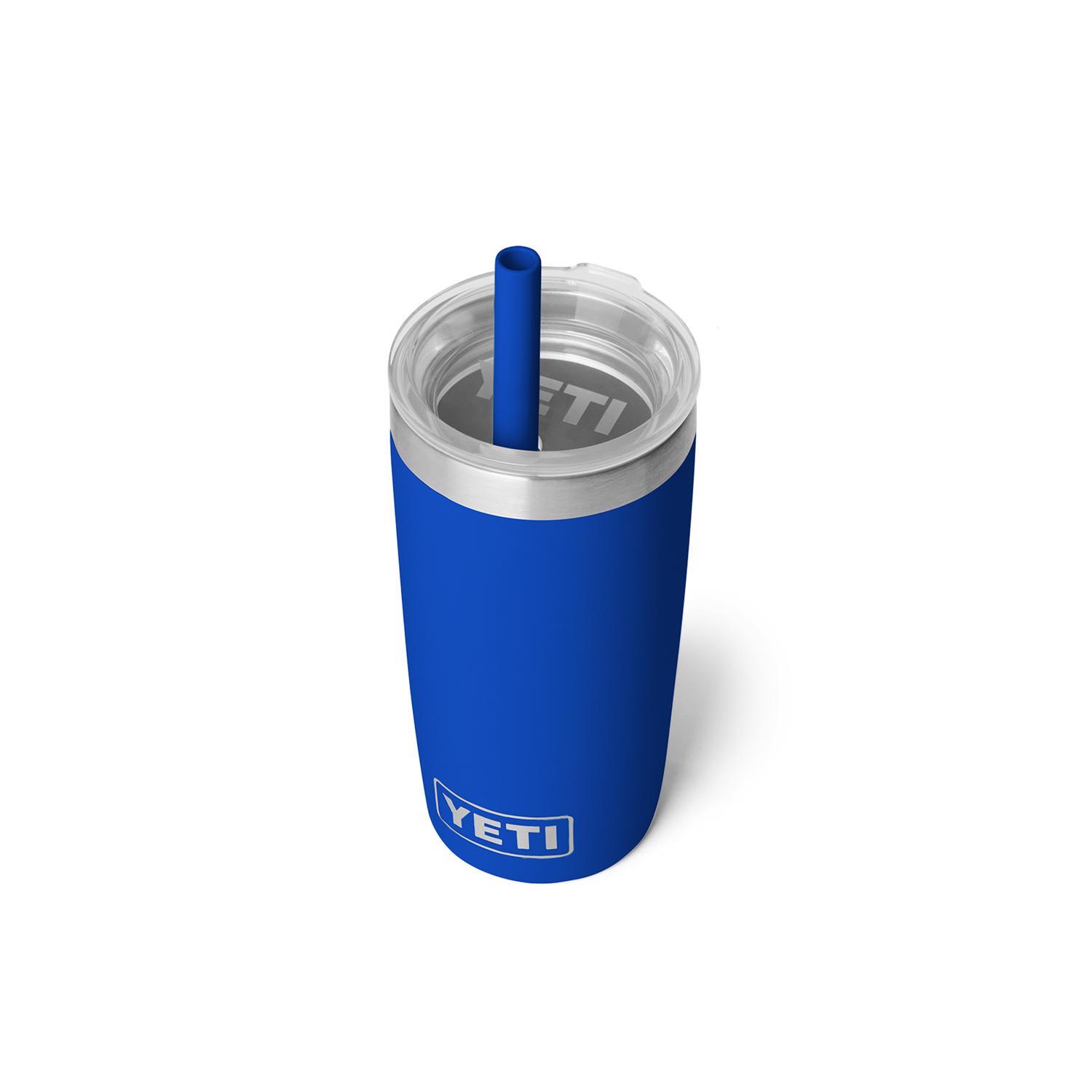 YETI Rambler Jr. 10 oz Royal Blue BPA Free Kids Cups with Silicone Straw