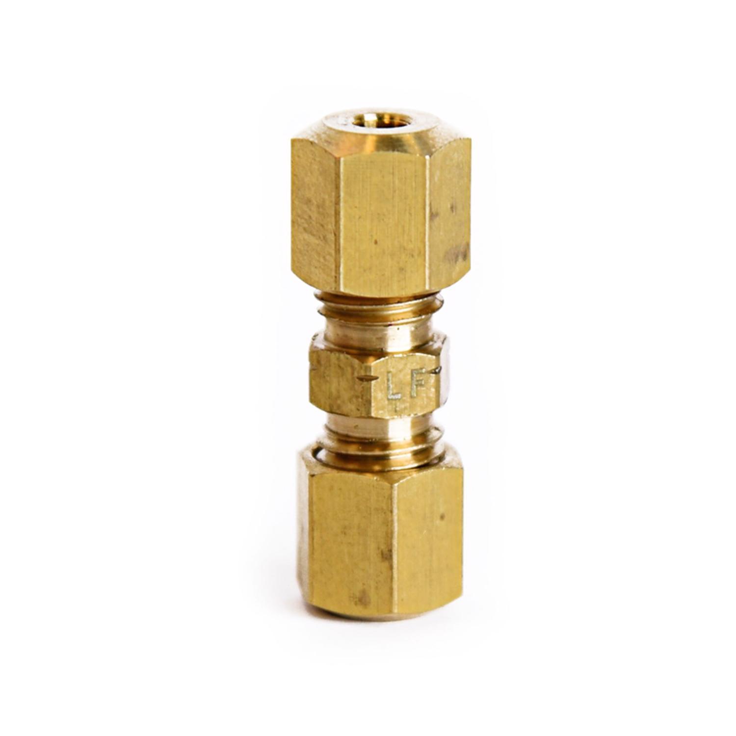 ATC 1/8 in. Compression 1/8 in. D Compression Yellow Brass Union