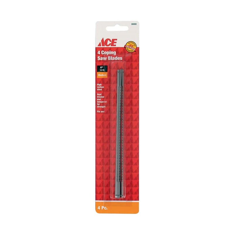 Ace 6-1/2 in. Carbon Steel Coping Saw Blade 20 TPI 4 pk