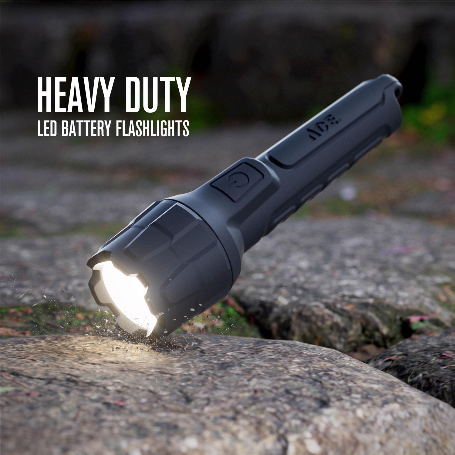 Ace 100 lm Black LED Flashlight AAA Battery