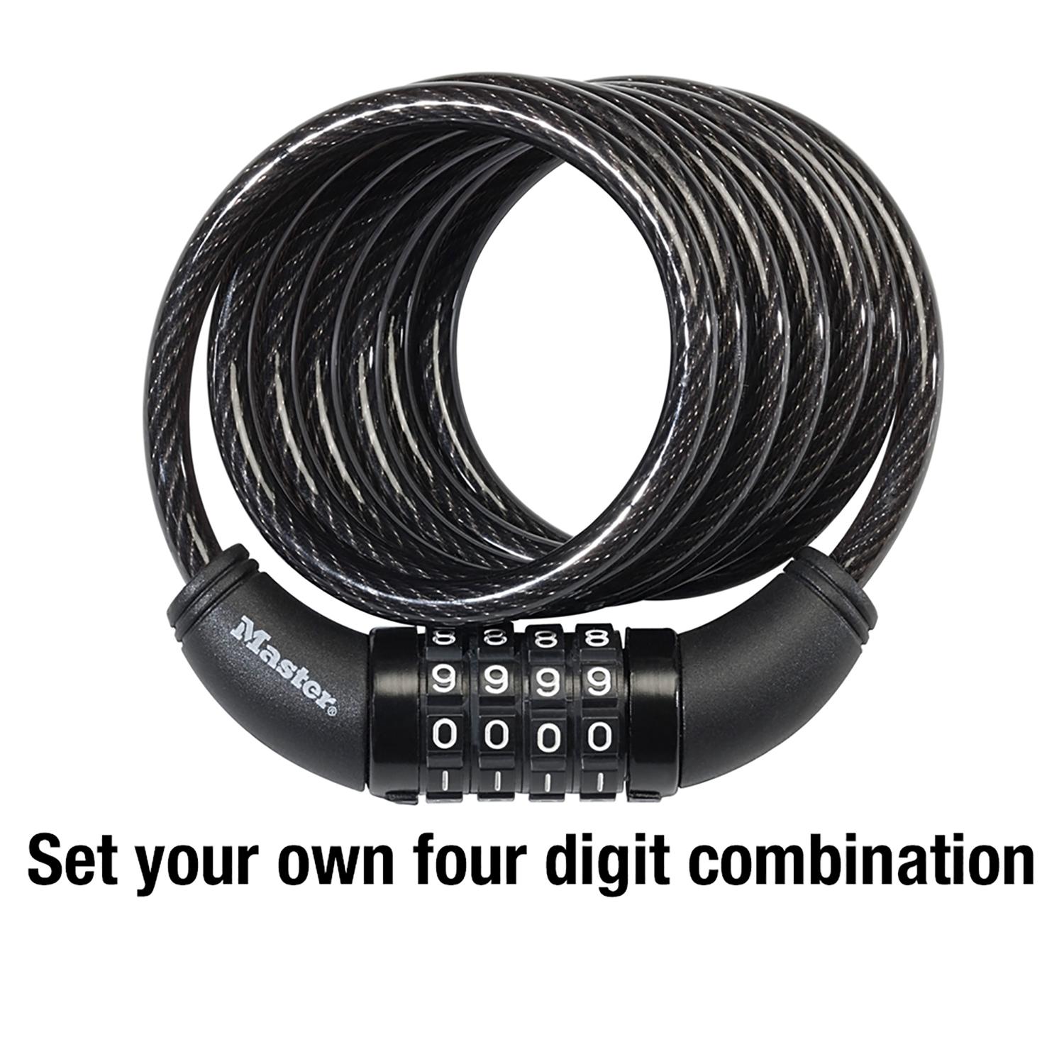 Master Lock 5/16 in. D X 72 in. L Vinyl Coated Steel Locking Cable