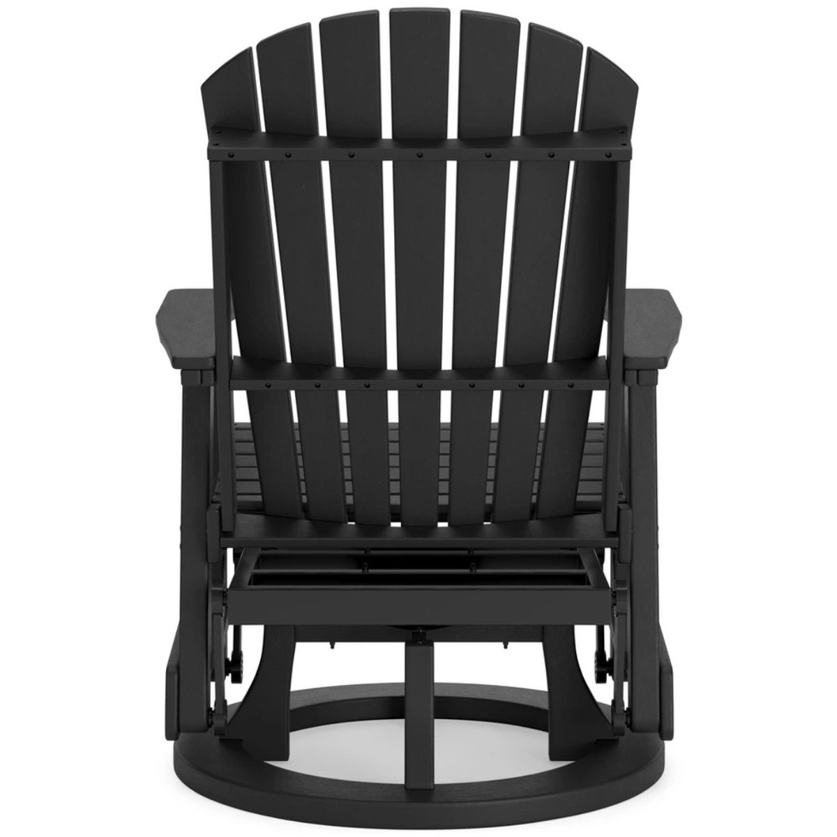 Ashley Hyland Wave Black Outdoor Swivel Glider Chair