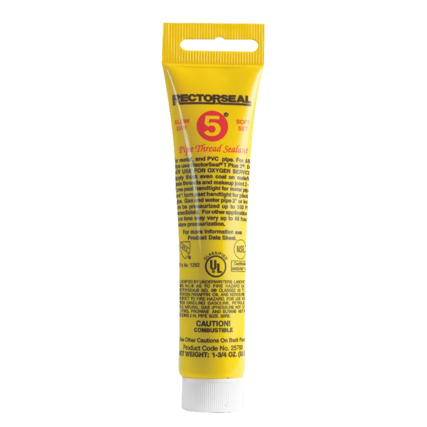 RectorSeal Slow Dry 5 Soft Set Yellow Pipe Thread Sealant 1.75 oz.
