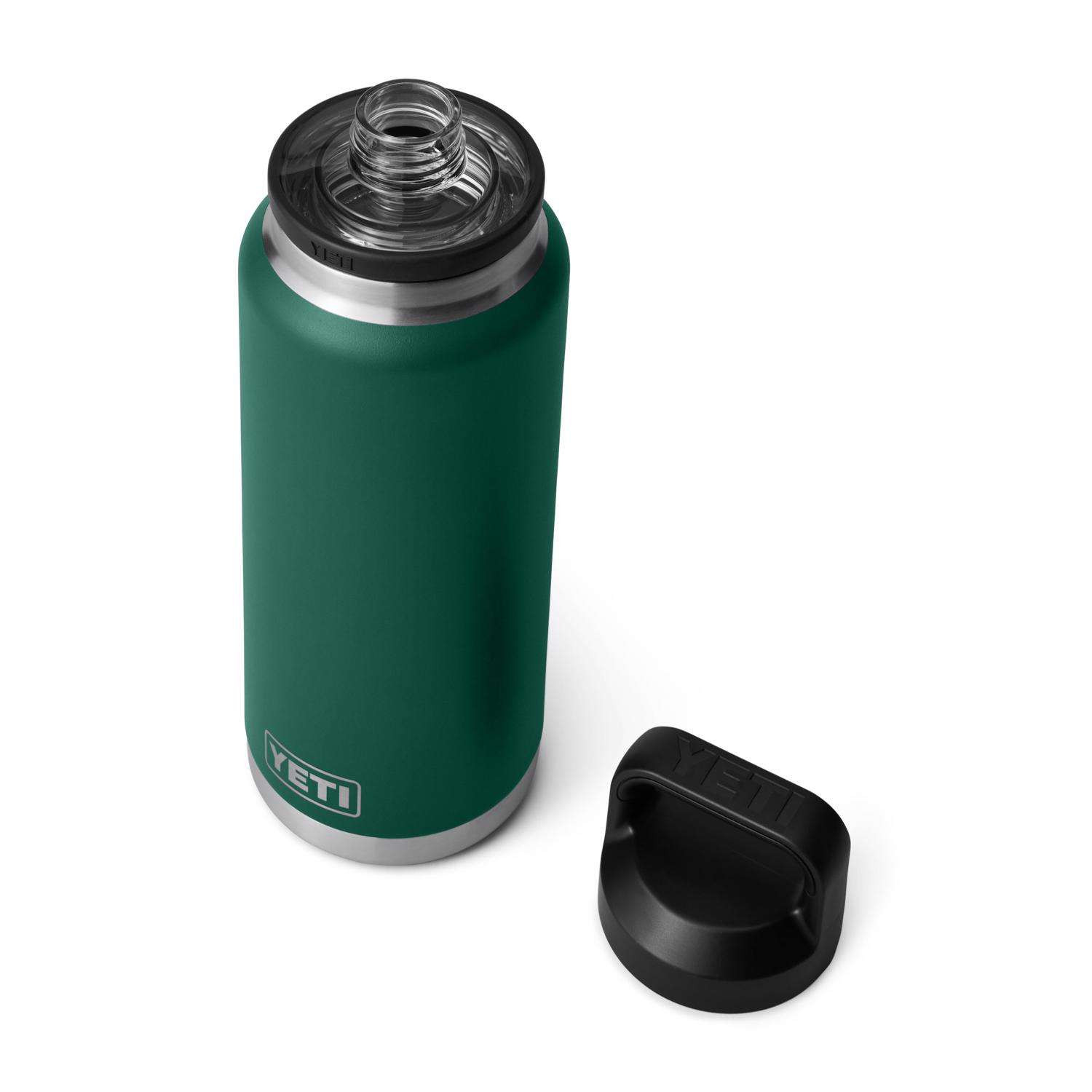 YETI Rambler 36 oz Black Forest Green BPA Free Bottle with Chug Cap