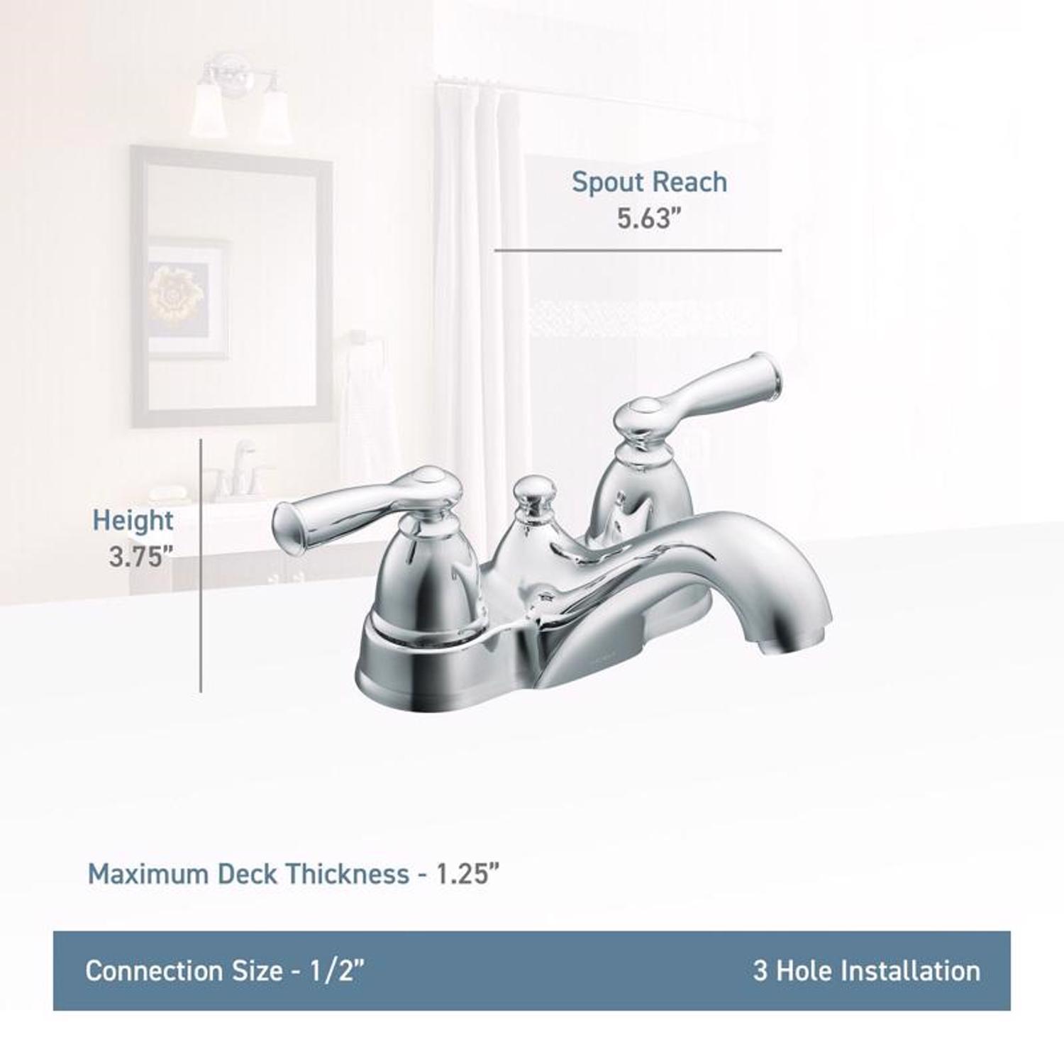 Moen Banbury Brushed Nickel Bathroom Faucet 4 in.