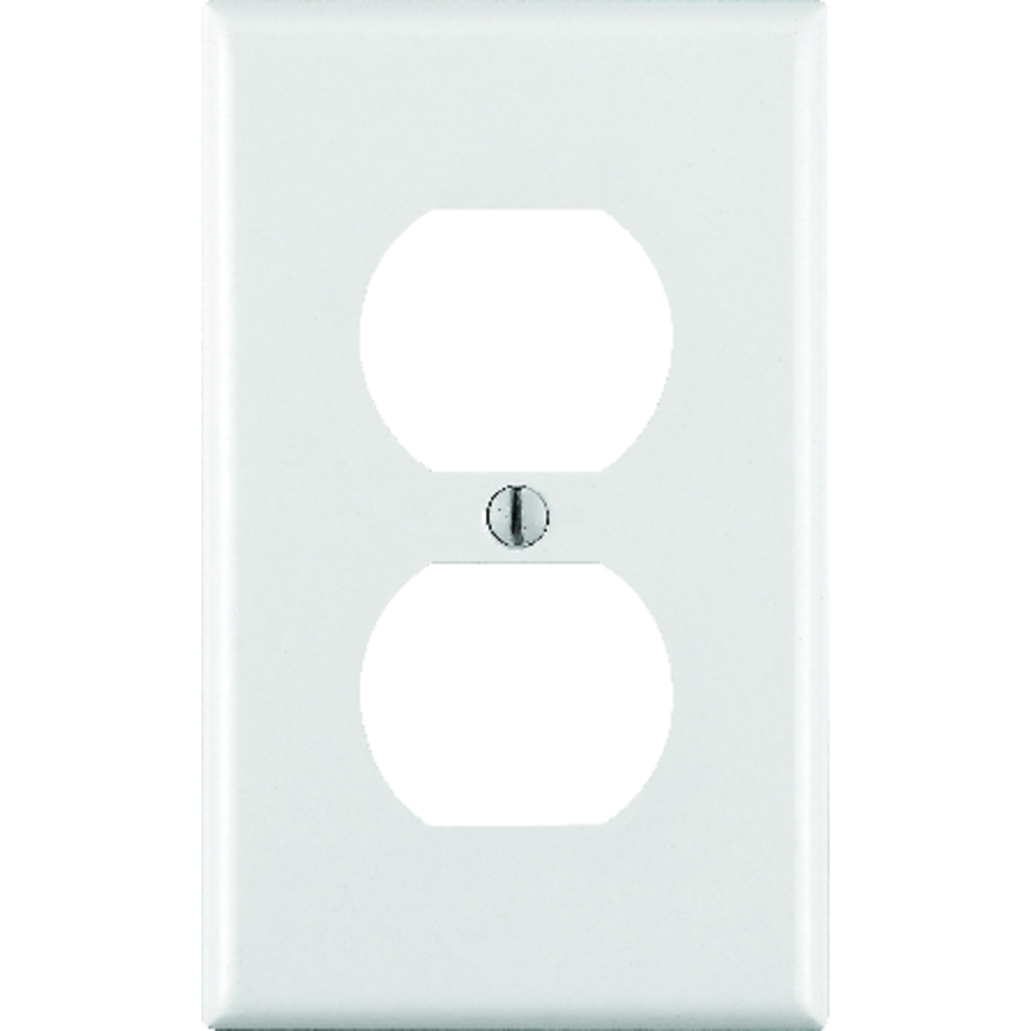 Leviton White 1 gang Thermoset Plastic Duplex Outlet Wall Plate 1 pk