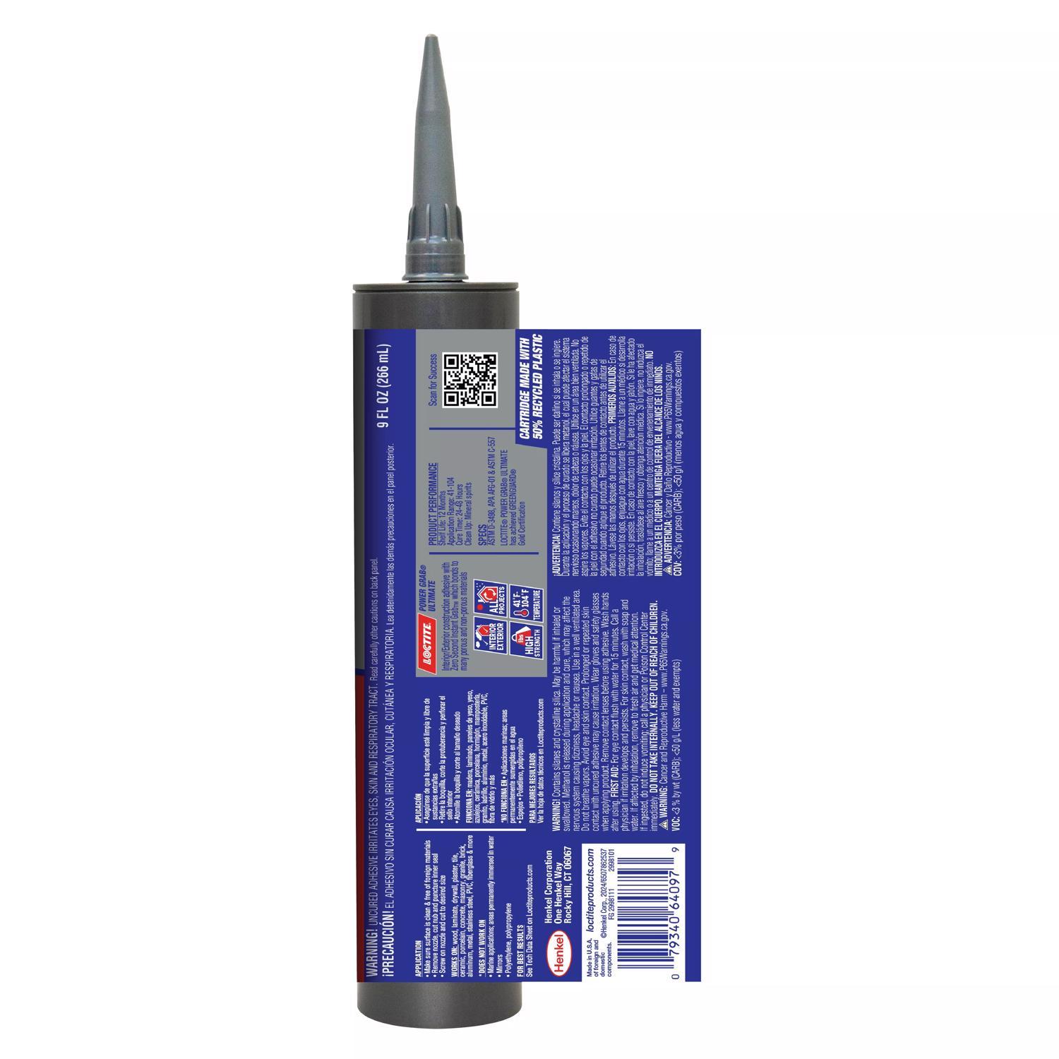 Loctite Power Grab Ultimate Construction Adhesive 9 oz