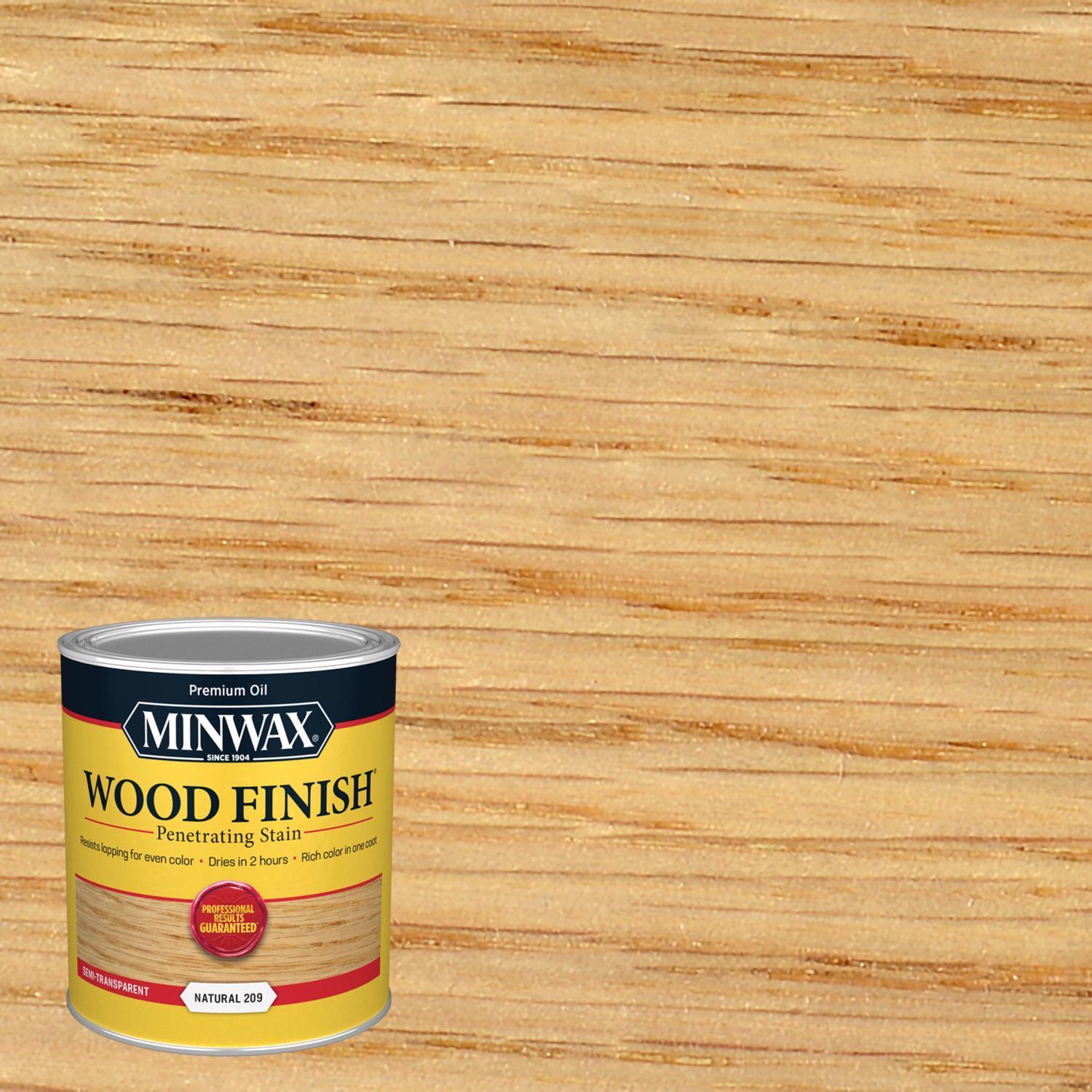 Minwax Wood Finish Semi-Transparent Natural Oil-Based Penetrating Wood Stain 1 qt