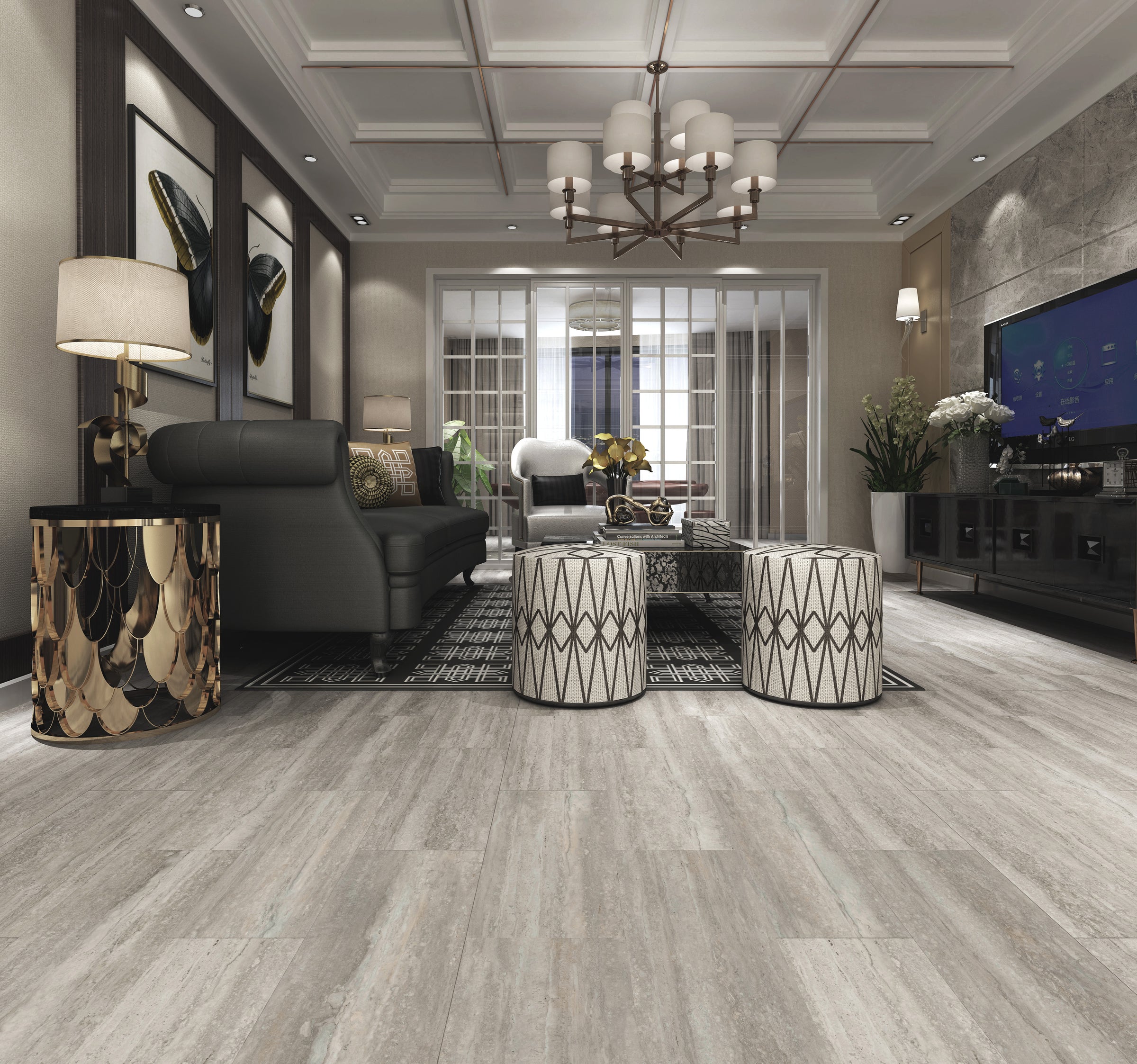 Emcore 12 Mil 12x24 5ММ Vinyl Tile Hylton Gray