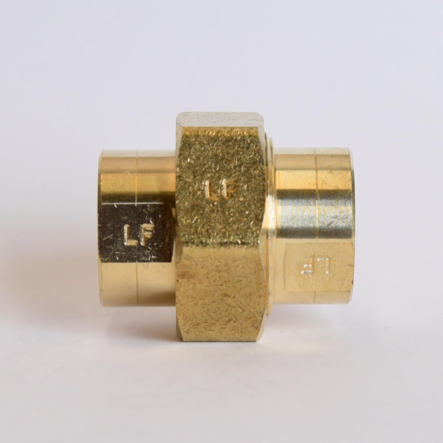 ATC 1/2 in. FPT 1/2 in. D FPT Yellow Brass Union