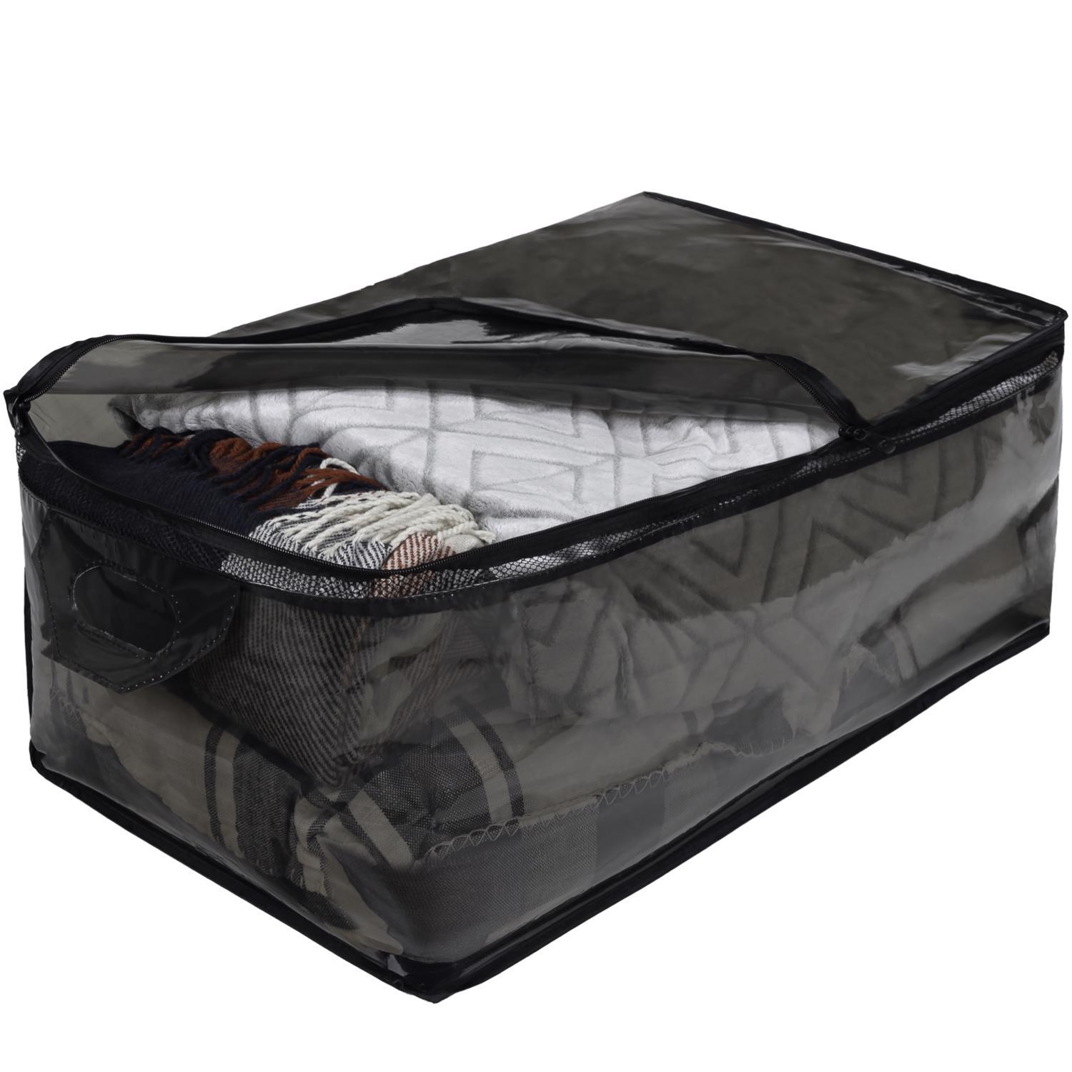 Hefty Black/Clear Flexible Tote w/Handle 26 in. H X 12 in. W X 16 in. D Stackable