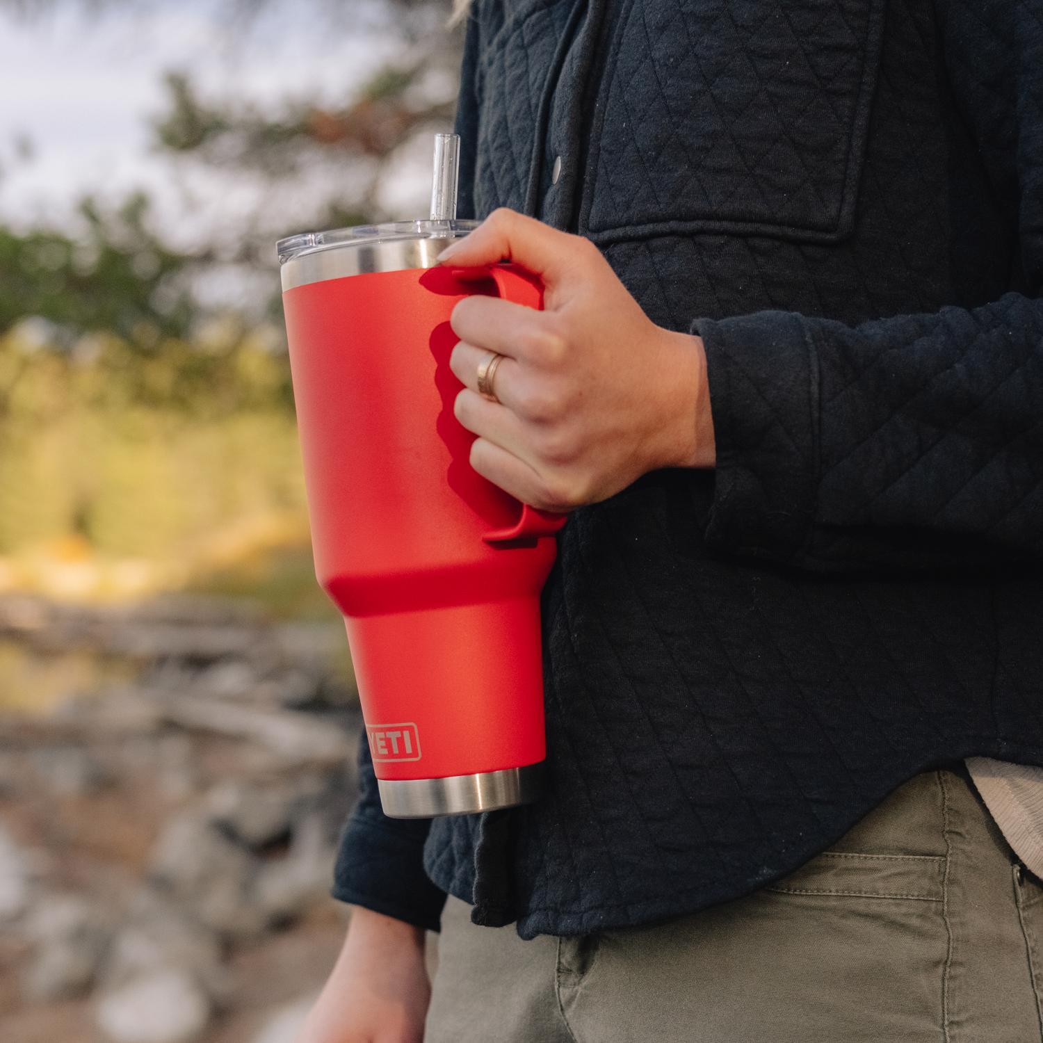 YETI Rambler 42 oz Rescue Red BPA Free Straw Mug