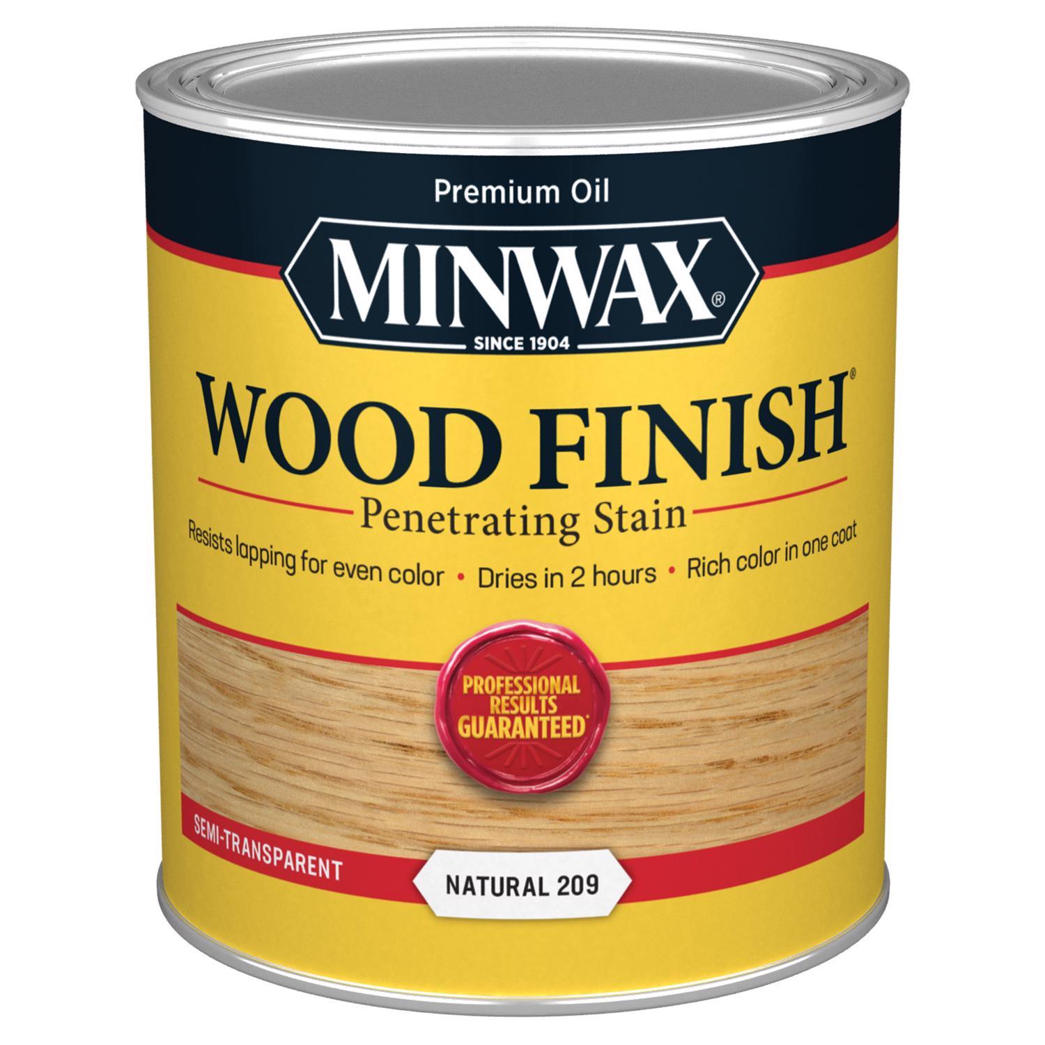 Minwax Wood Finish Semi-Transparent Natural Oil-Based Penetrating Wood Stain 1 qt