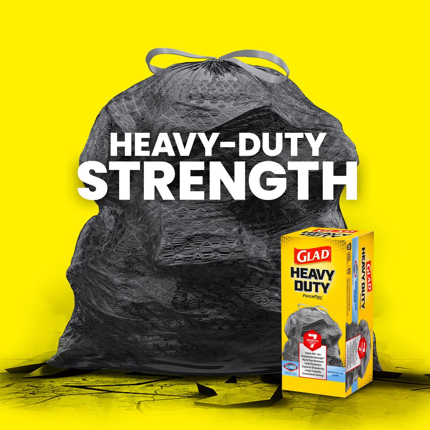 Glad Force Flex 30 gal Mountain Air Scent Trash Bags Drawstring 25 pk 0.9 mil