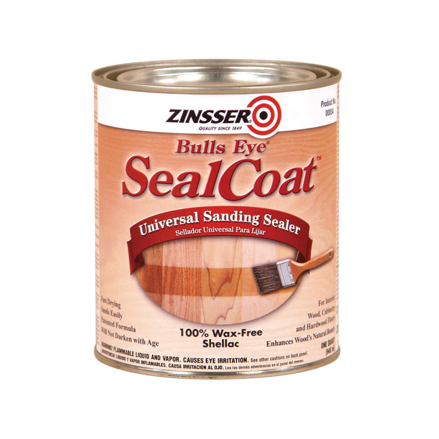 Zinsser Bulls Eye SealCoat Flat/Matte Clear Universal Sanding Sealer 1 qt