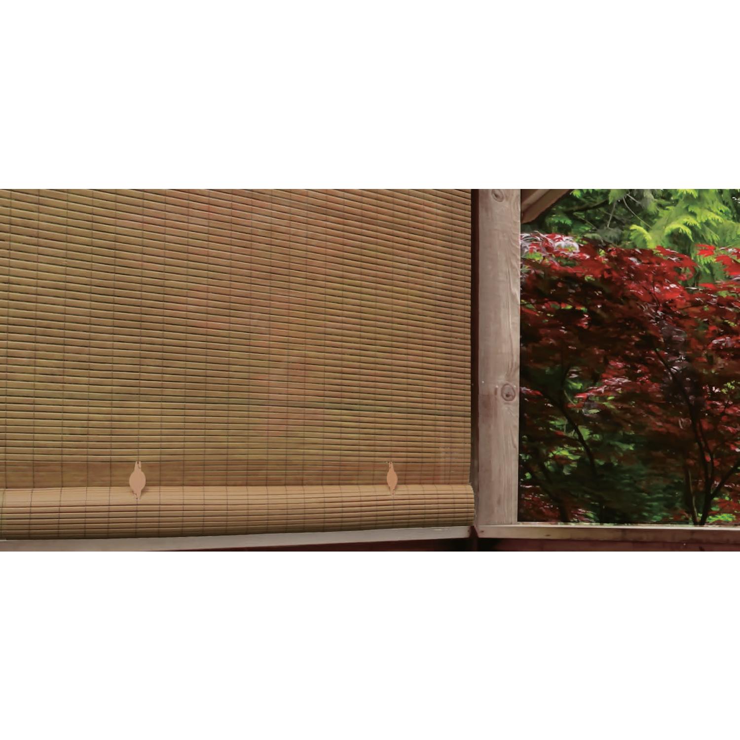 Radiance Vinyl Rollup Shade 72 in. W X 72 in. H Bamboo Cordless