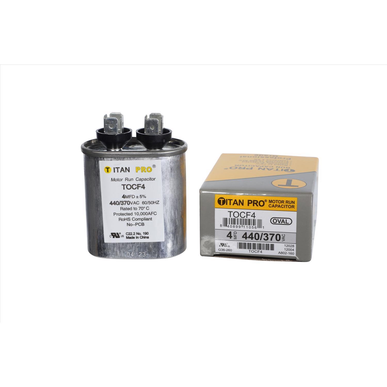 Titan Pro 4 MFD 440 V Oval Run Capacitor
