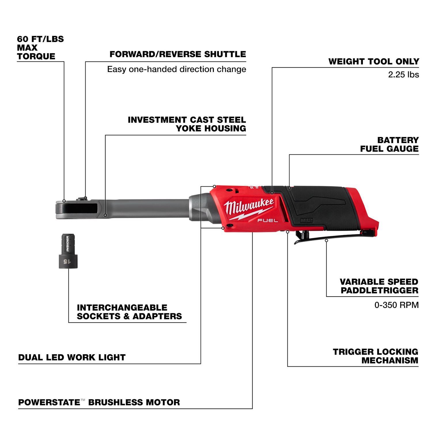 Milwaukee 1/4 in. drive High Speed Ratchet