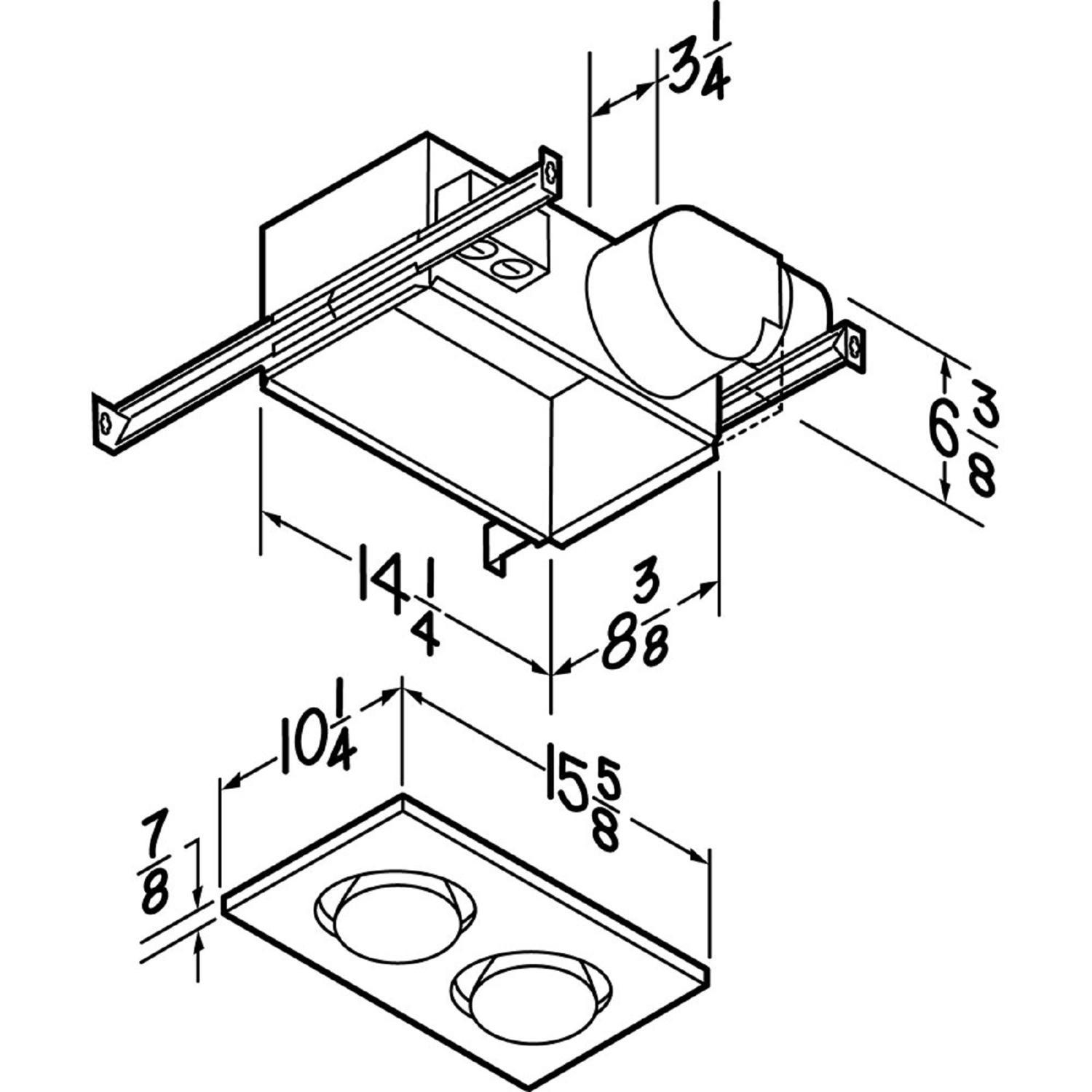 Broan-NuTone 70 CFM 4 Sones Bathroom Ventilation Fan/Heat Combination with Lights