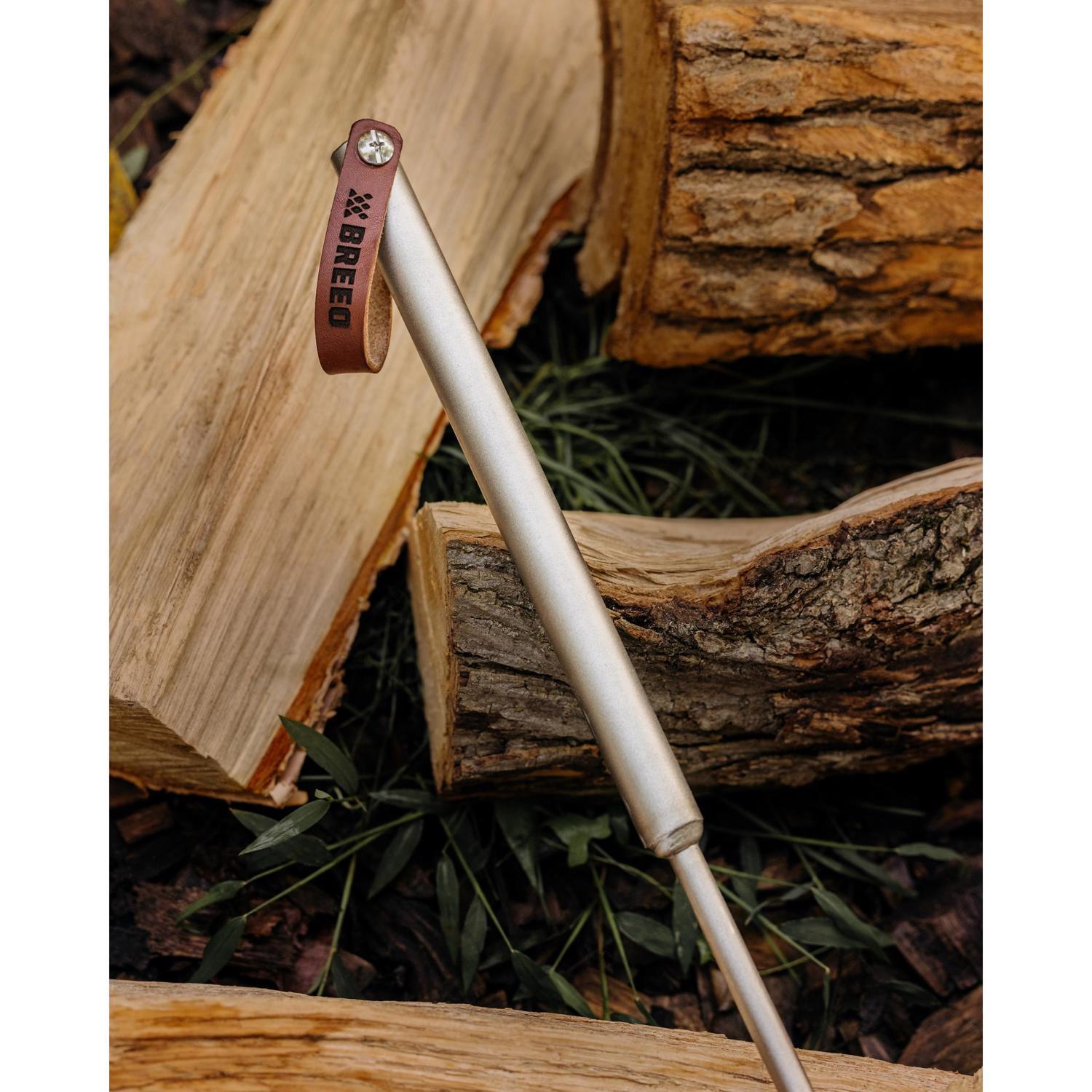 Breeo 304 Fire Poker Stainless Steel Log Grabber and Poker 40 in. H X 2 in. W X 40 in. D