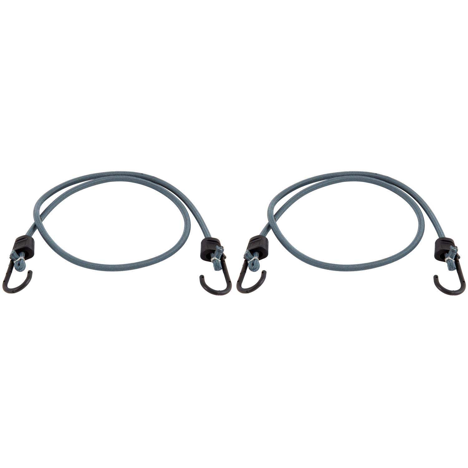 Keeper Black/Gray Bungee Cord 48 in. L X 0.315 in. 2 pk