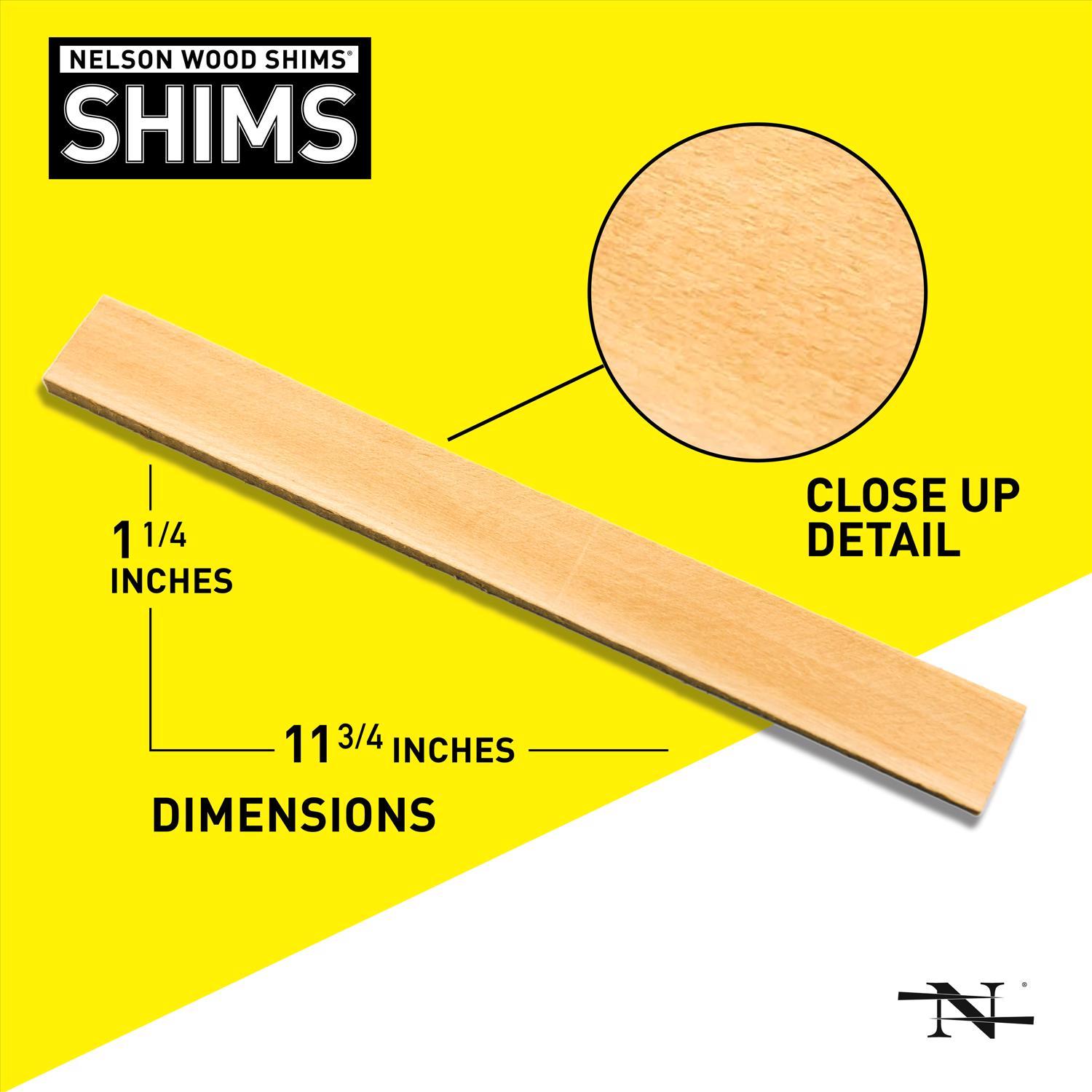 Nelson 1.5 in. W X 12 in. L Wood Shim 42 pk Nelson 1.5 in. W X 12 in. L Wood Shim 42 pk