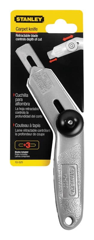 Stanley 6-1/2 in. Retractable Carpet Knife Black/Gray 1 pk