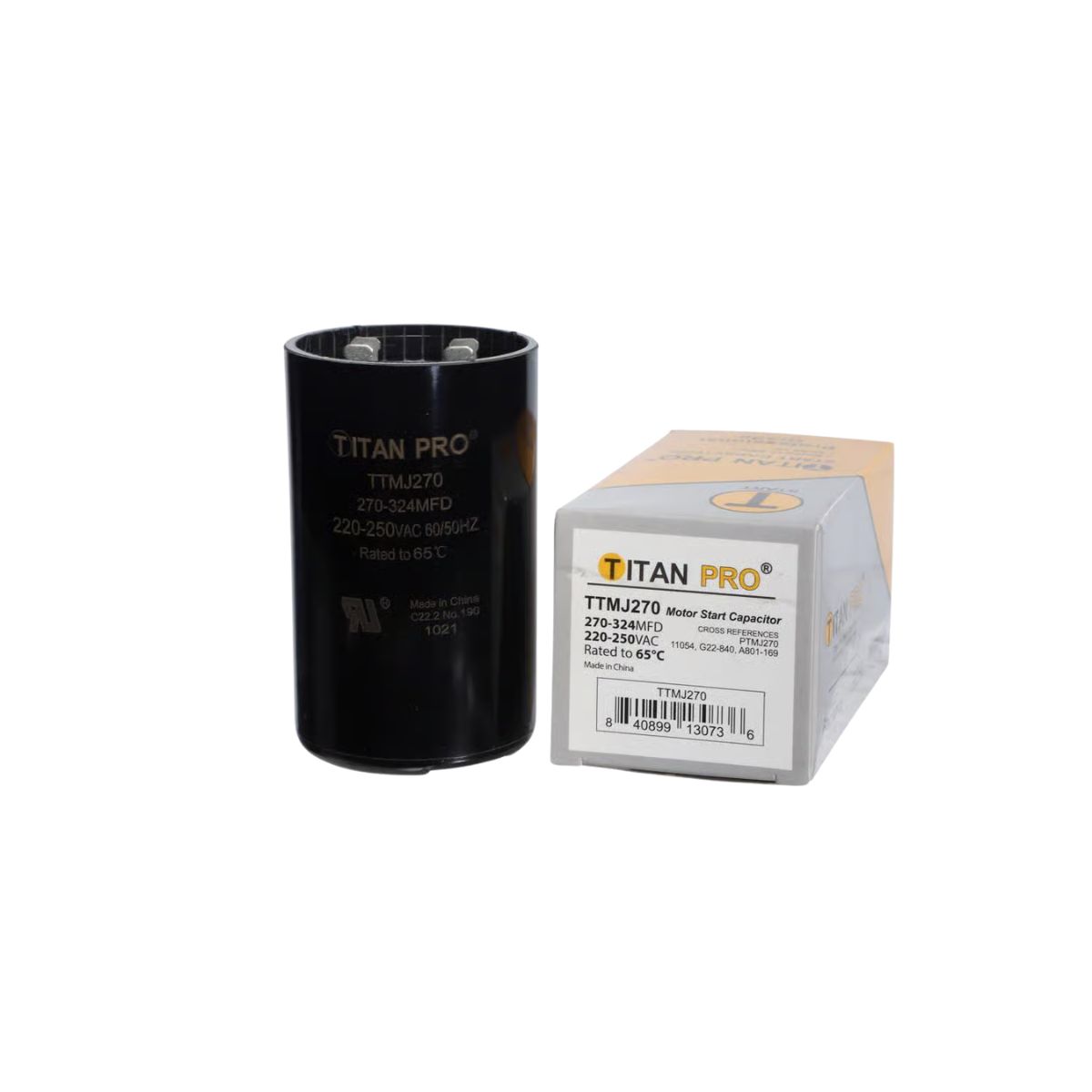 Titan Pro 270-324 MFD 250 V Round Start Capacitor