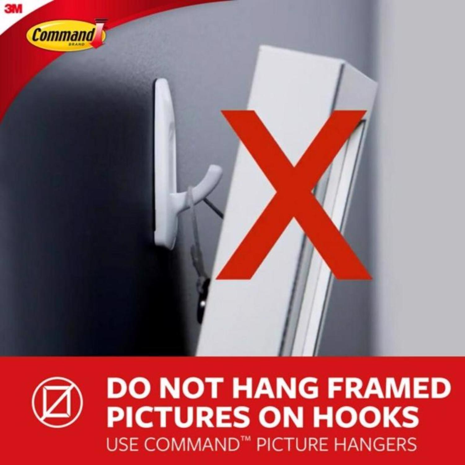 3M Command Medium Plastic Wire Hooks 2-1/6 in. L 7 pk