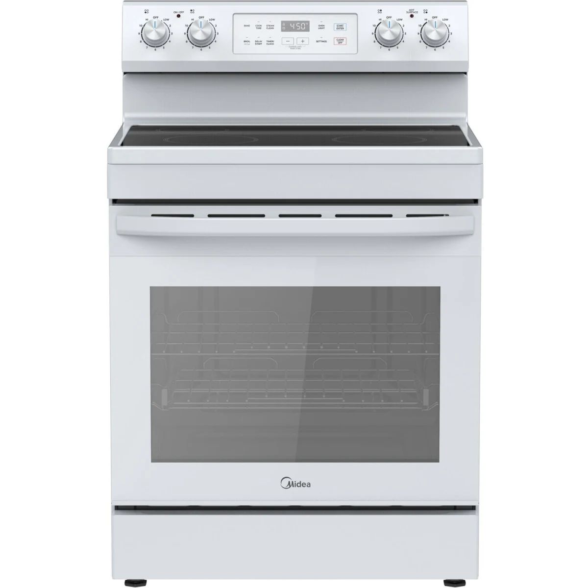 Midea 30 in. White Freestanding Electric Range with 4 Radiant Elements, 6.3 cu. ft