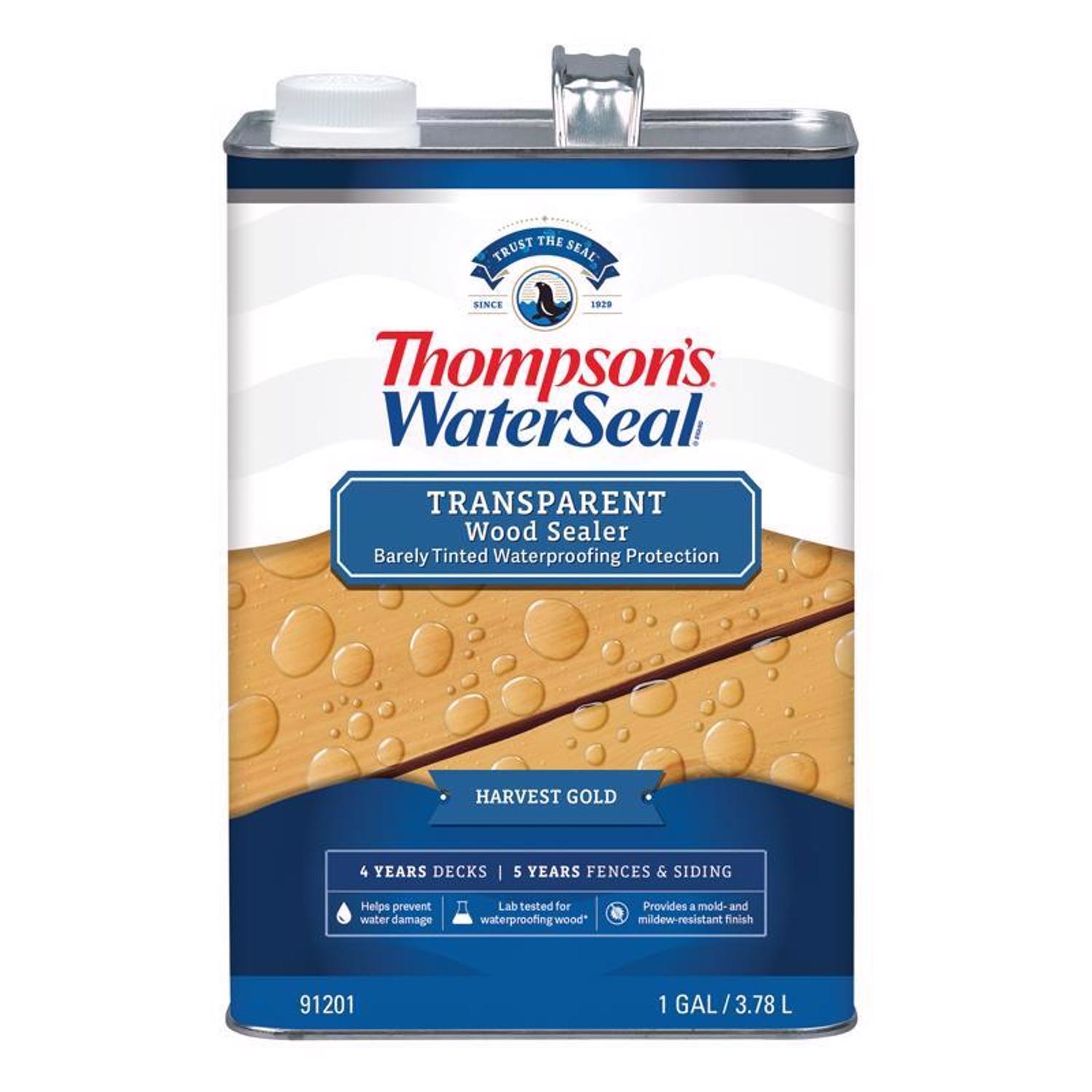 Thompson's WaterSeal Wood Sealer Transparent Harvest Gold Waterproofing Wood Stain and Sealer 1 gal