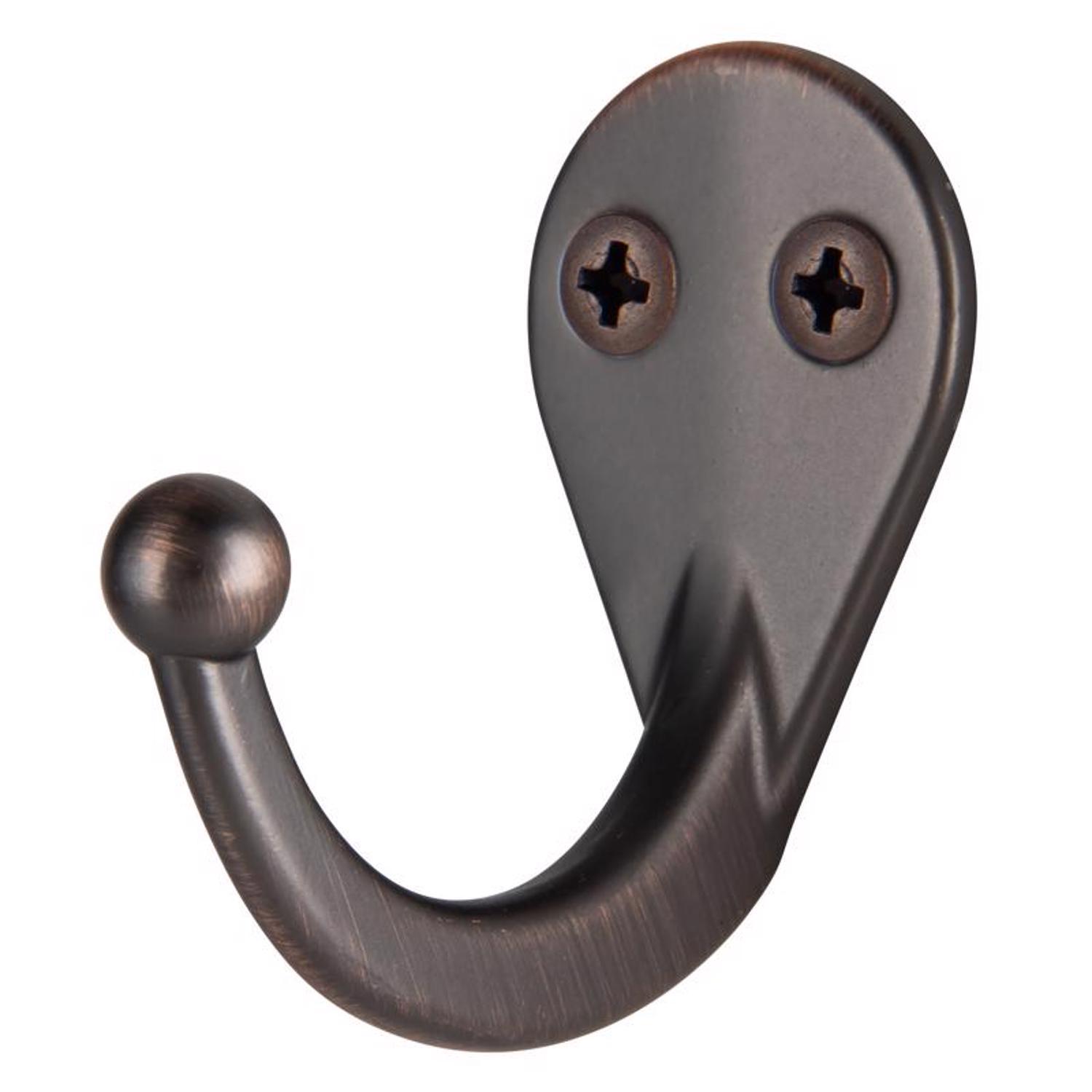 Ace 1-9/16 in. L Oil Rubbed Bronze Brown Metal Small Garment Hook 2 pk