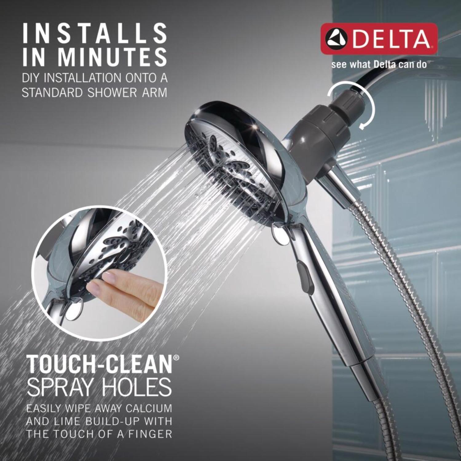 Delta Chrome ABS Plastic 6 settings Handheld Showerhead 1.75 gpm
