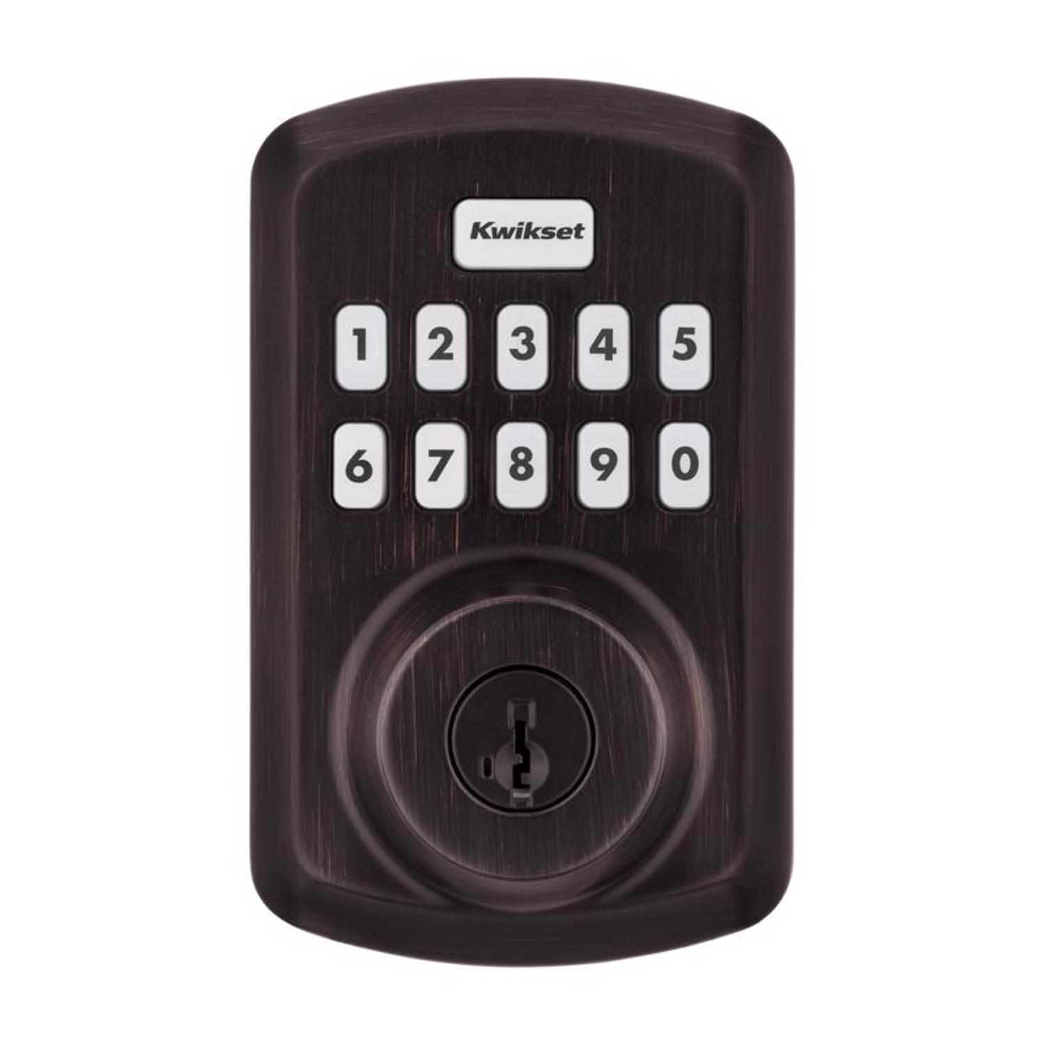 Kwikset SmartCode Venetian Bronze Zinc Electronic Deadbolt