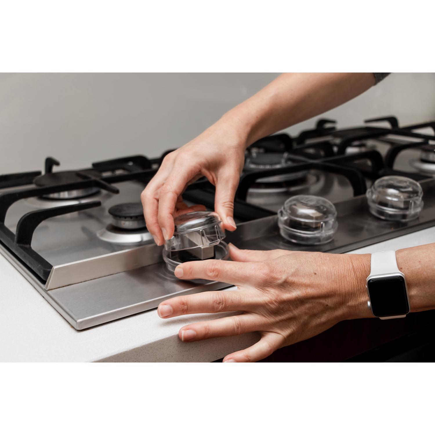 Dreambaby Clear Plastic Stove Knob Covers 5 pk