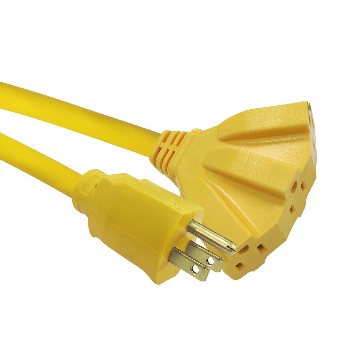 Ace Indoor or Outdoor 25 ft. L Orange Triple Outlet Cord 12/3 STW