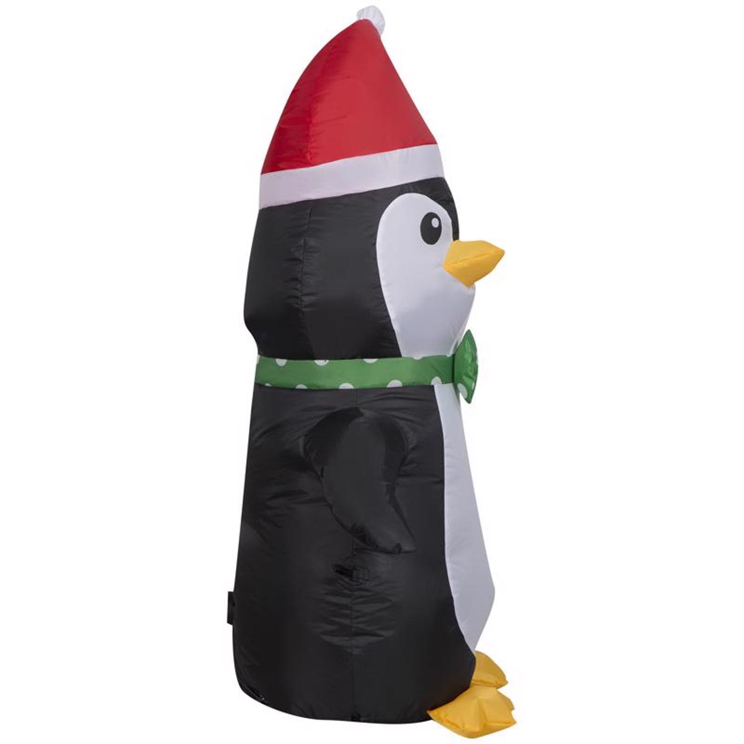 Gemmy Christmas Inflatable Penguin with Santa Hat 42 in. Inflatable