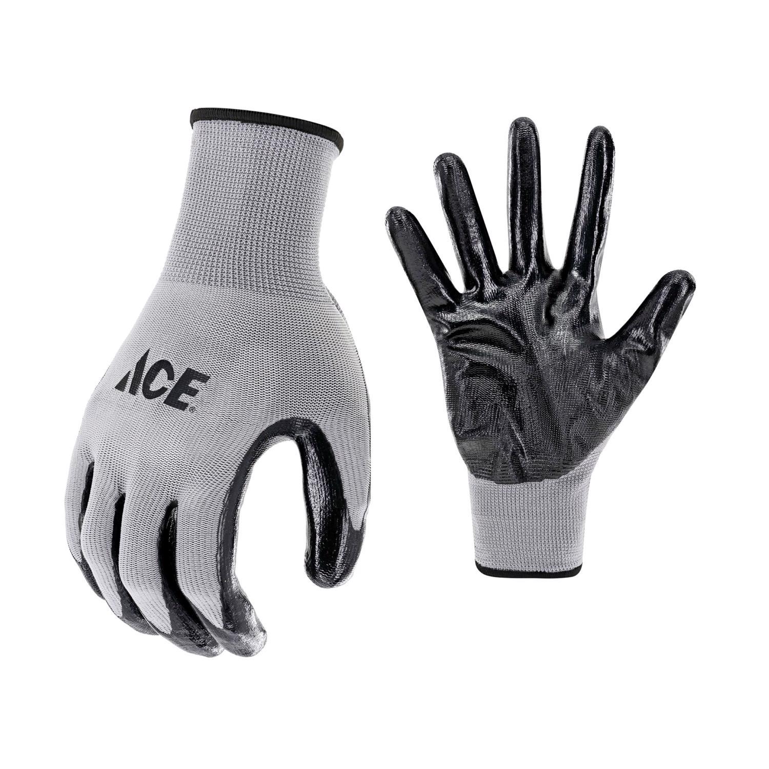 Ace Men's Indoor/Outdoor Coated Work Gloves Red L 3 pk