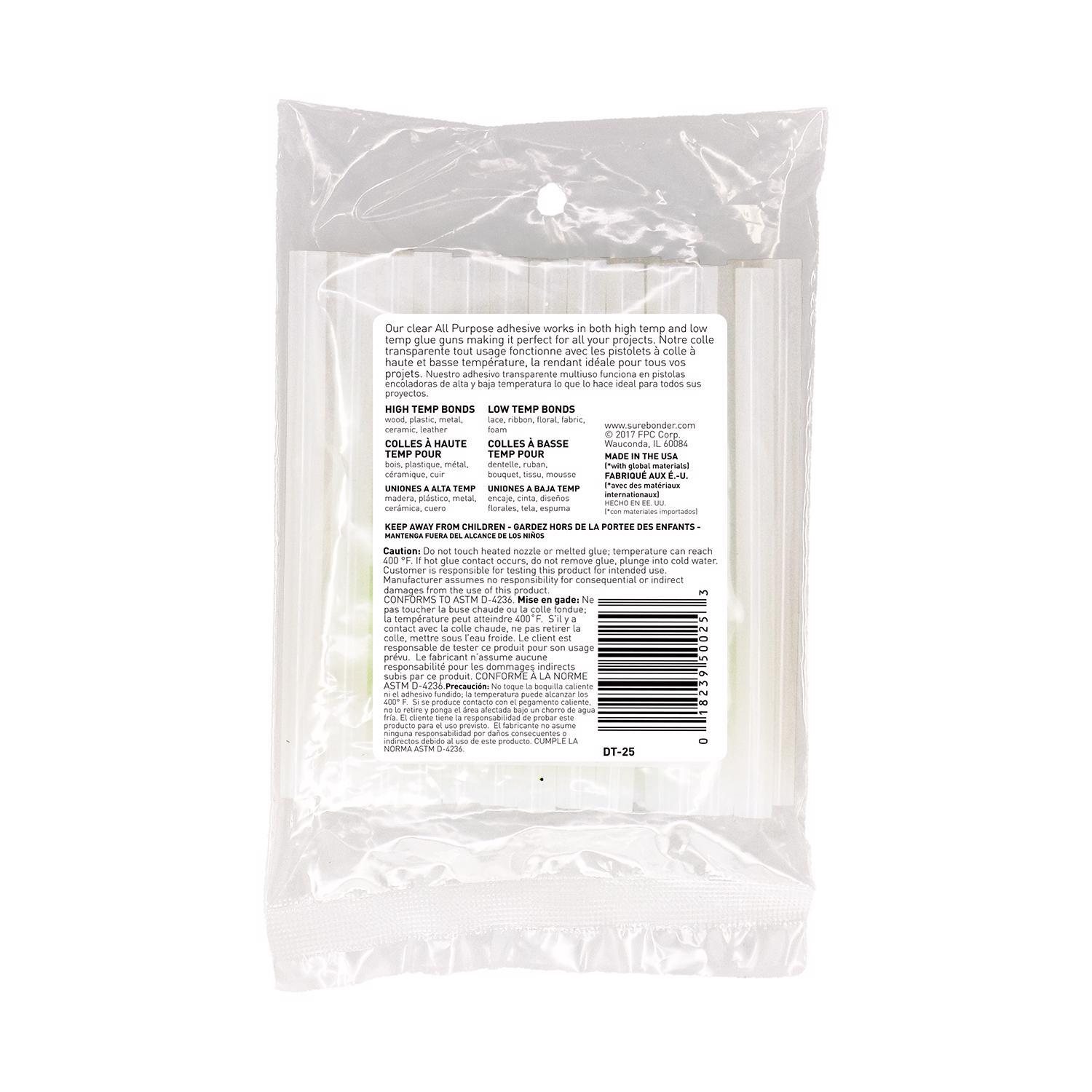 Surebonder.27 in. D X 4 in. L All Purpose Mini Glue Sticks Clear 25 pk
