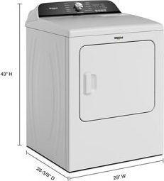 Whirlpool 29 in. Electric Dryer with 7.0 cu. ft. Capacity