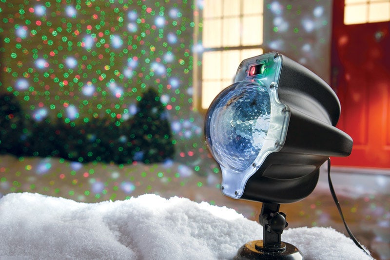 Night Stars Snowfall LED Laser Light White 1 lights