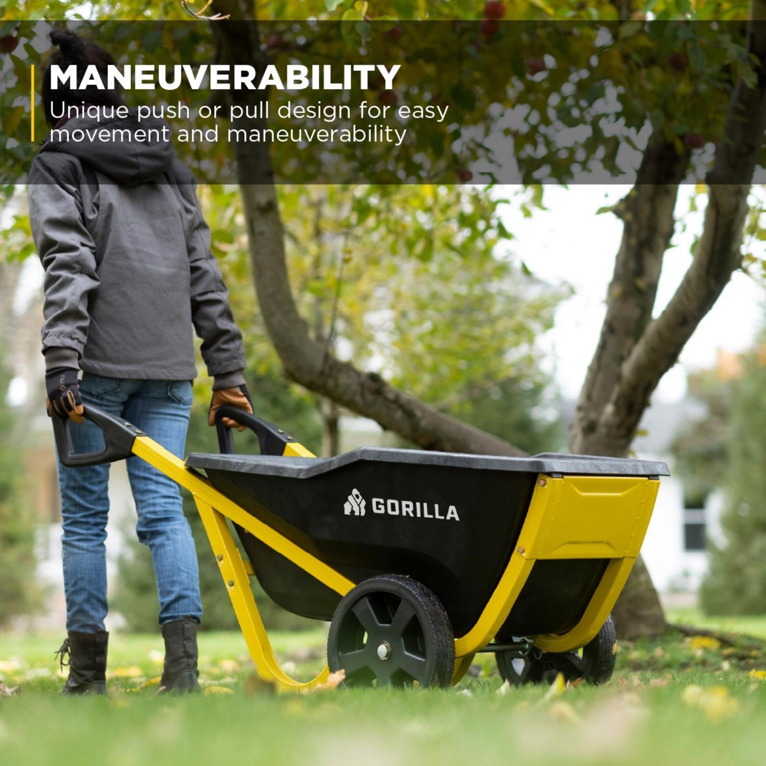 Gorilla Carts Poly Yard Cart 600 lb. cap.