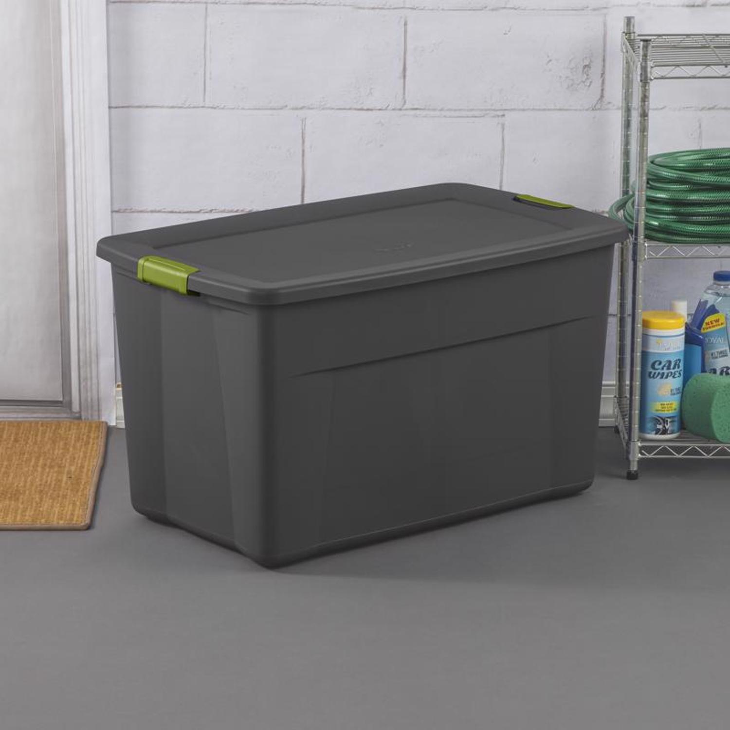 Sterilite 35 gal Gray Storage Tote 18.625 in. H X 32.5 in. W X 19.75 in. D Stackable
