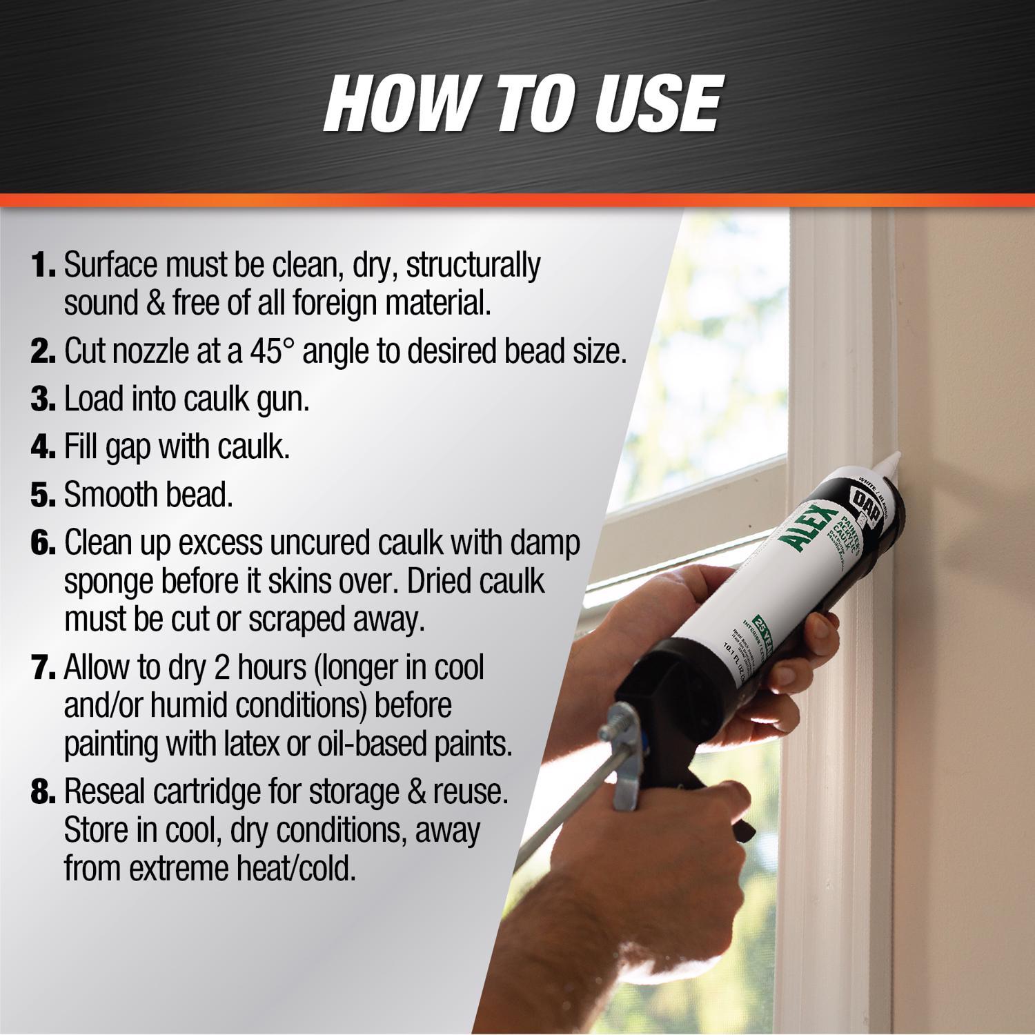 DAP Alex White Acrylic Latex Painter's Caulk 10.1 oz